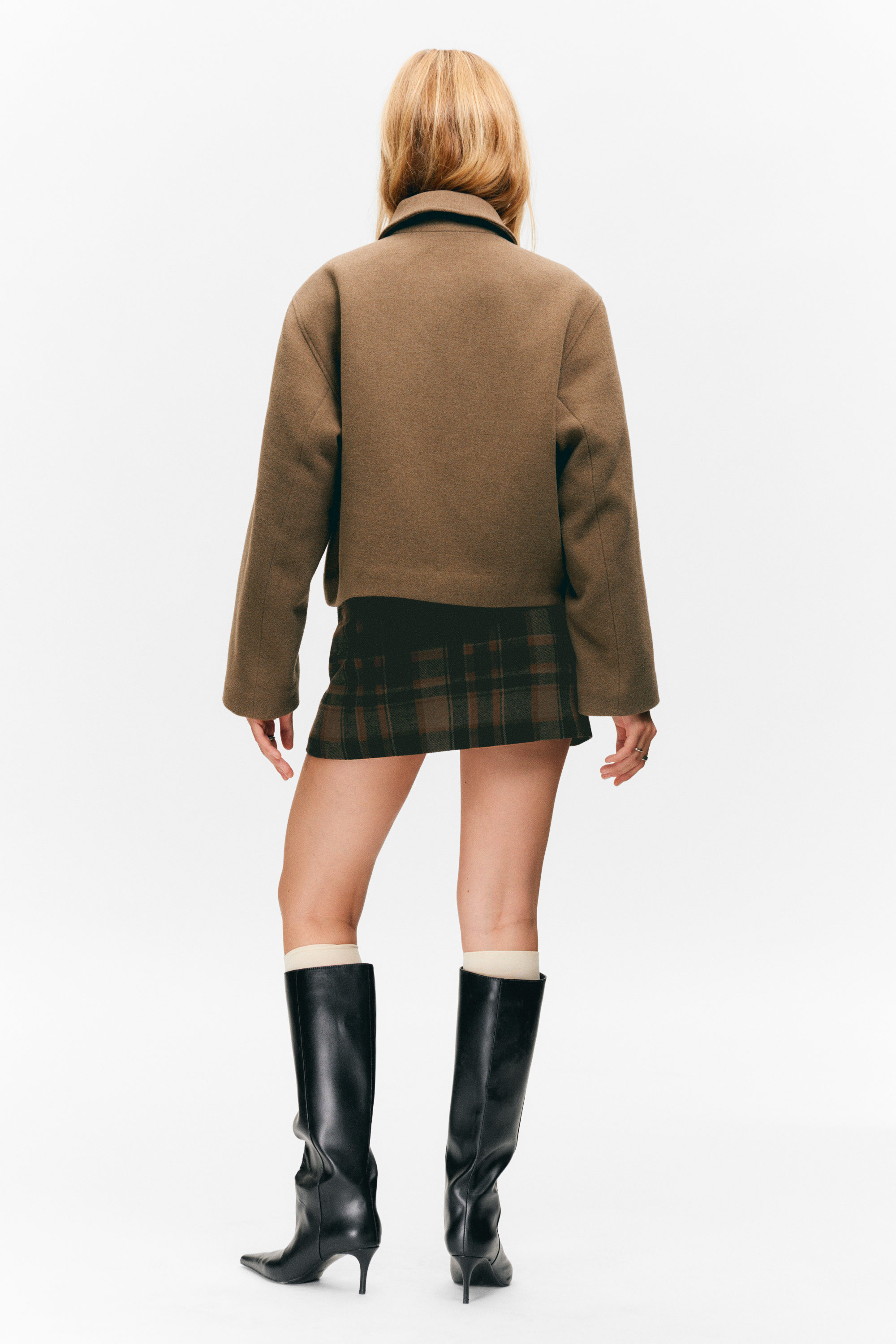 CROPPED BOXY ZIP JACKET - XNAUWBI