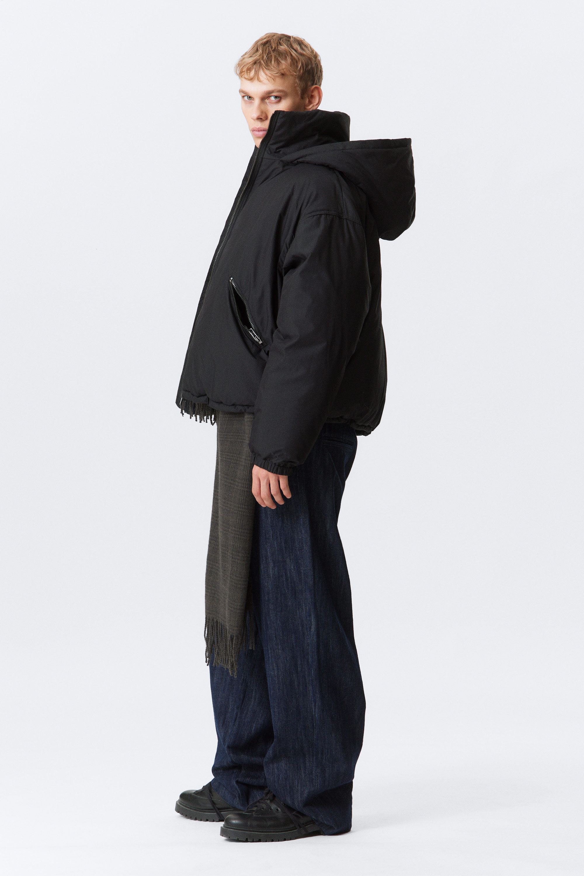 PADDED HOODED PUFFER JACKET - XNAUWBI