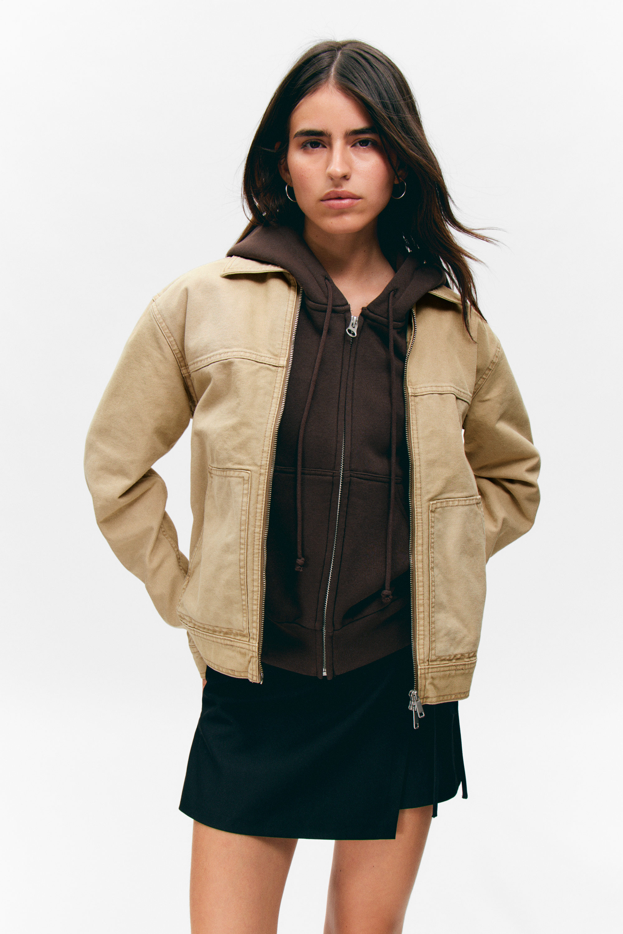 TWO-WAY ZIP OXFORD JACKET - XNAUWBI