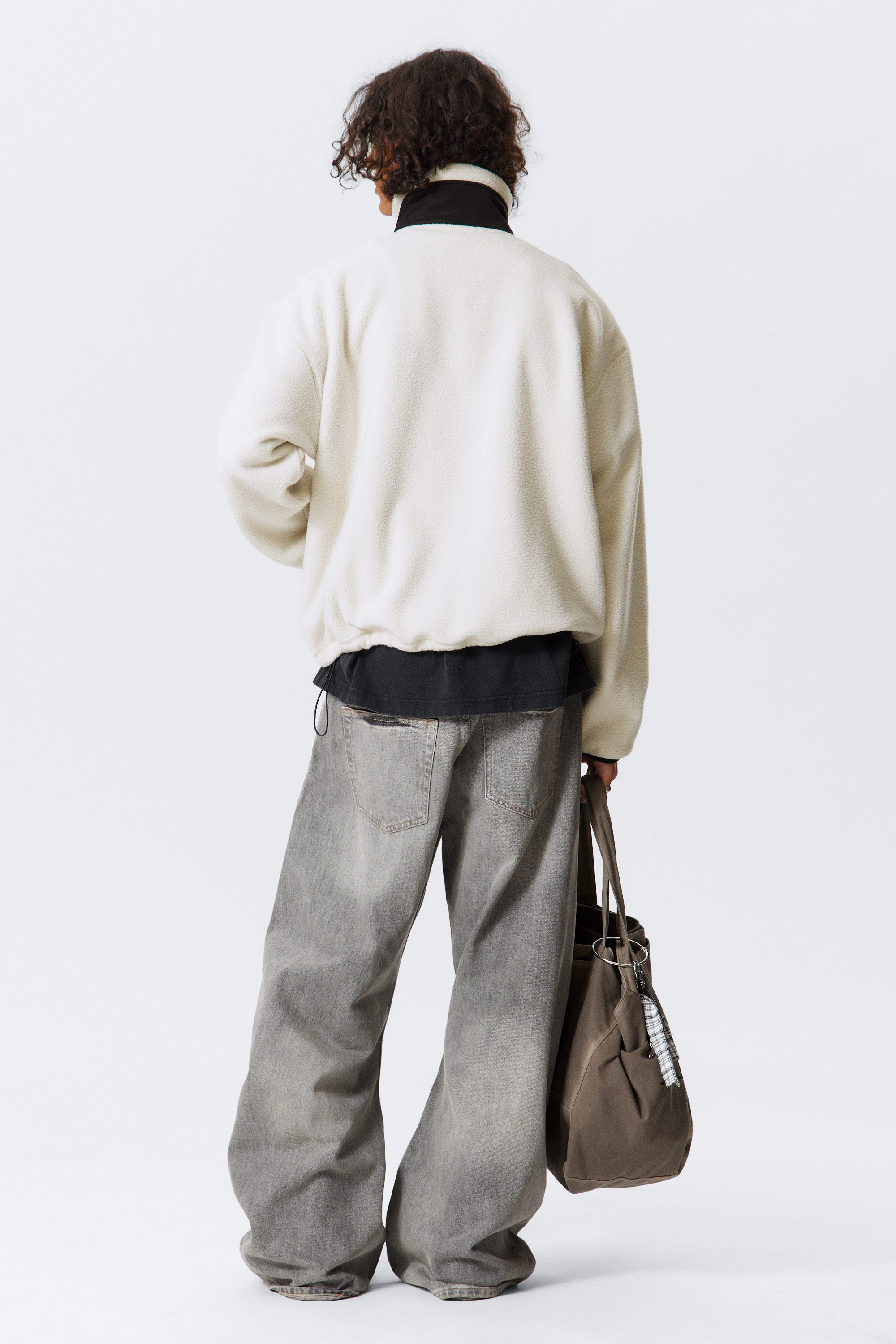 LOOSE FIT ZIP FLEECE JACKET - XNAUWBI