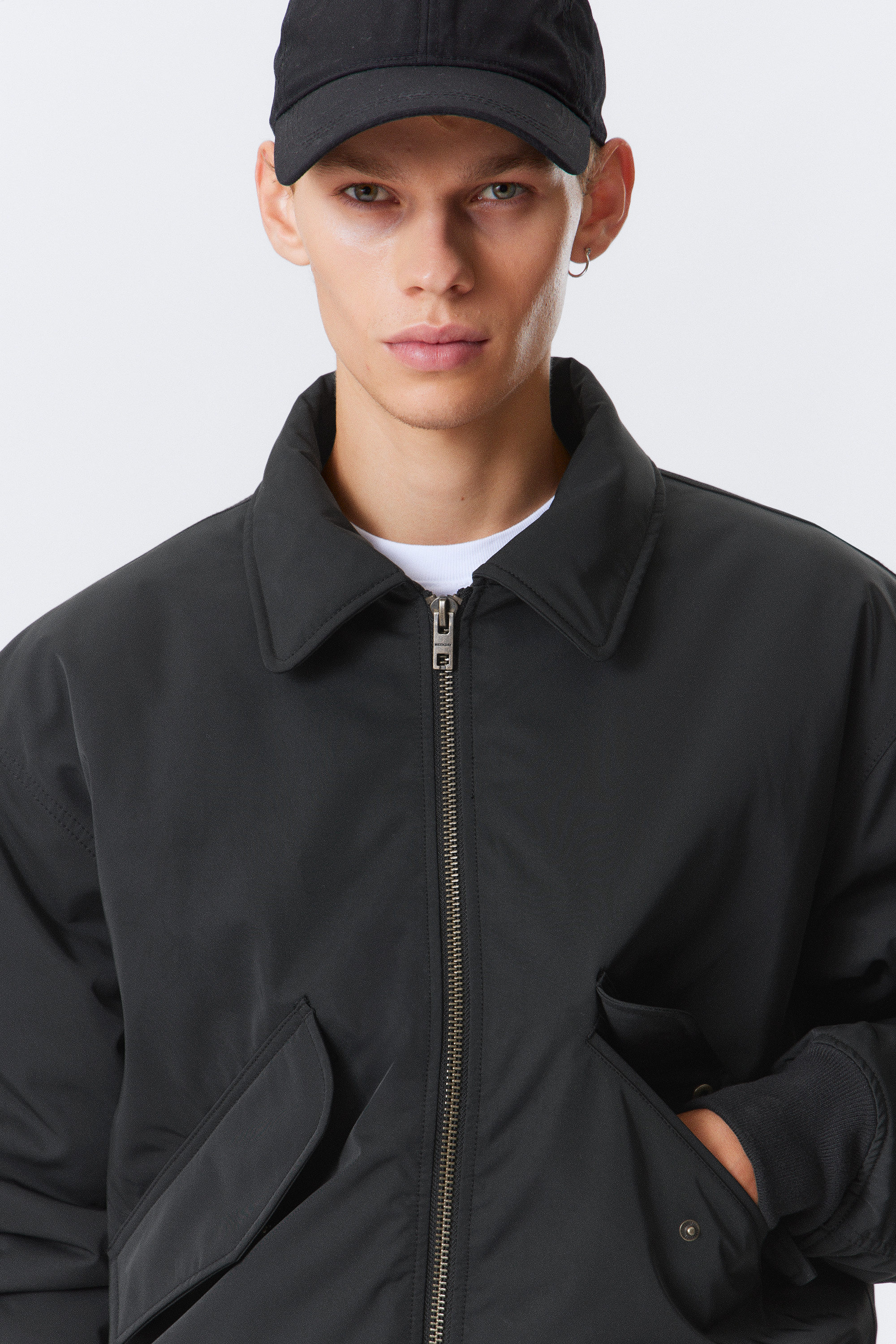 PADDED TWILL BOMBER JACKET - XNAUWBI