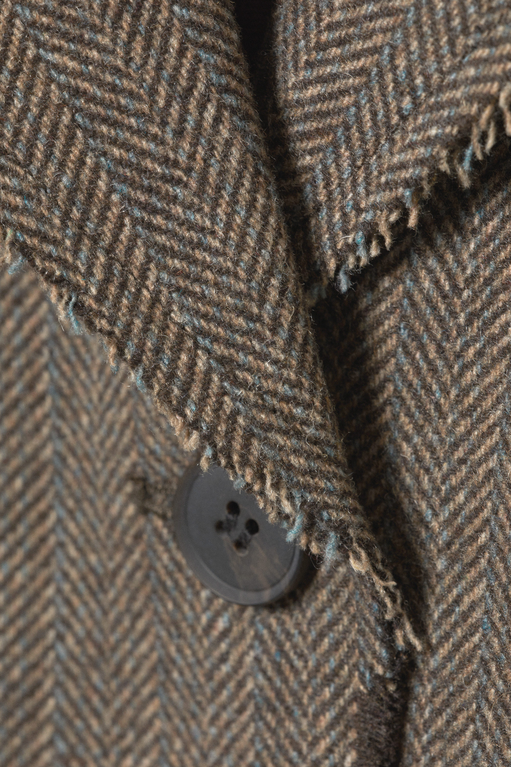 LOOSE FIT WOOL BLEND HERRINGBONE BLAZER - XNAUWBI