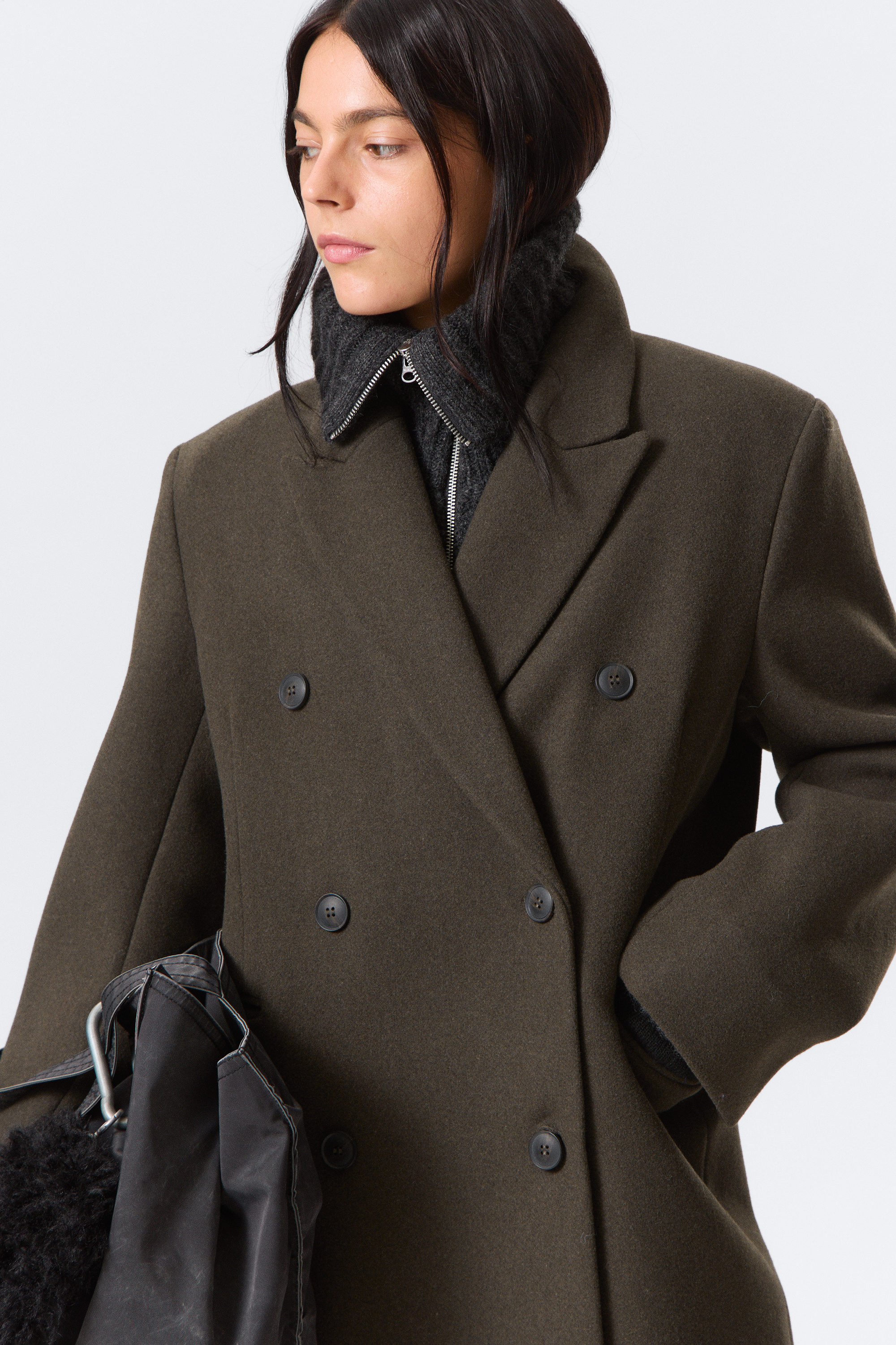 LOGAN KNEE-LENGTH WOOL-BLEND COAT - XNAUWBI