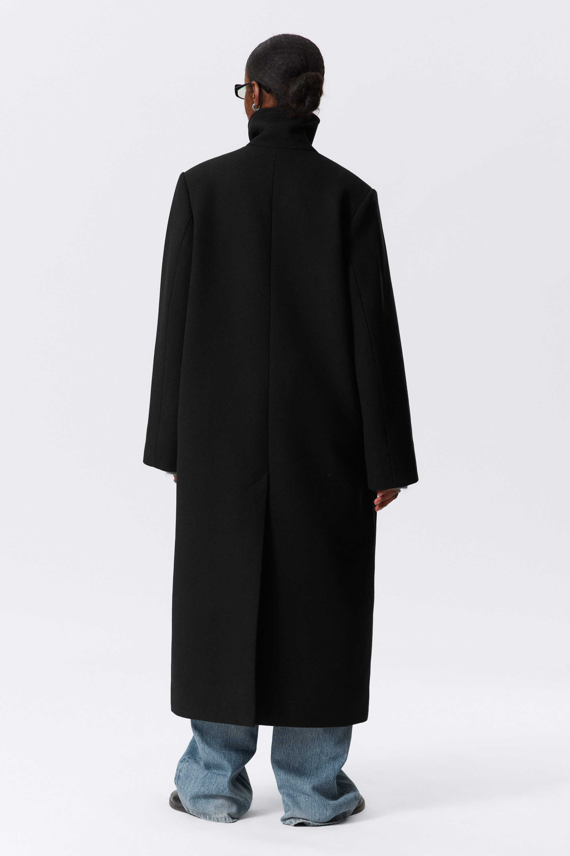 LONG OVERSIZED WOOL-BLEND COAT - XNAUWBI