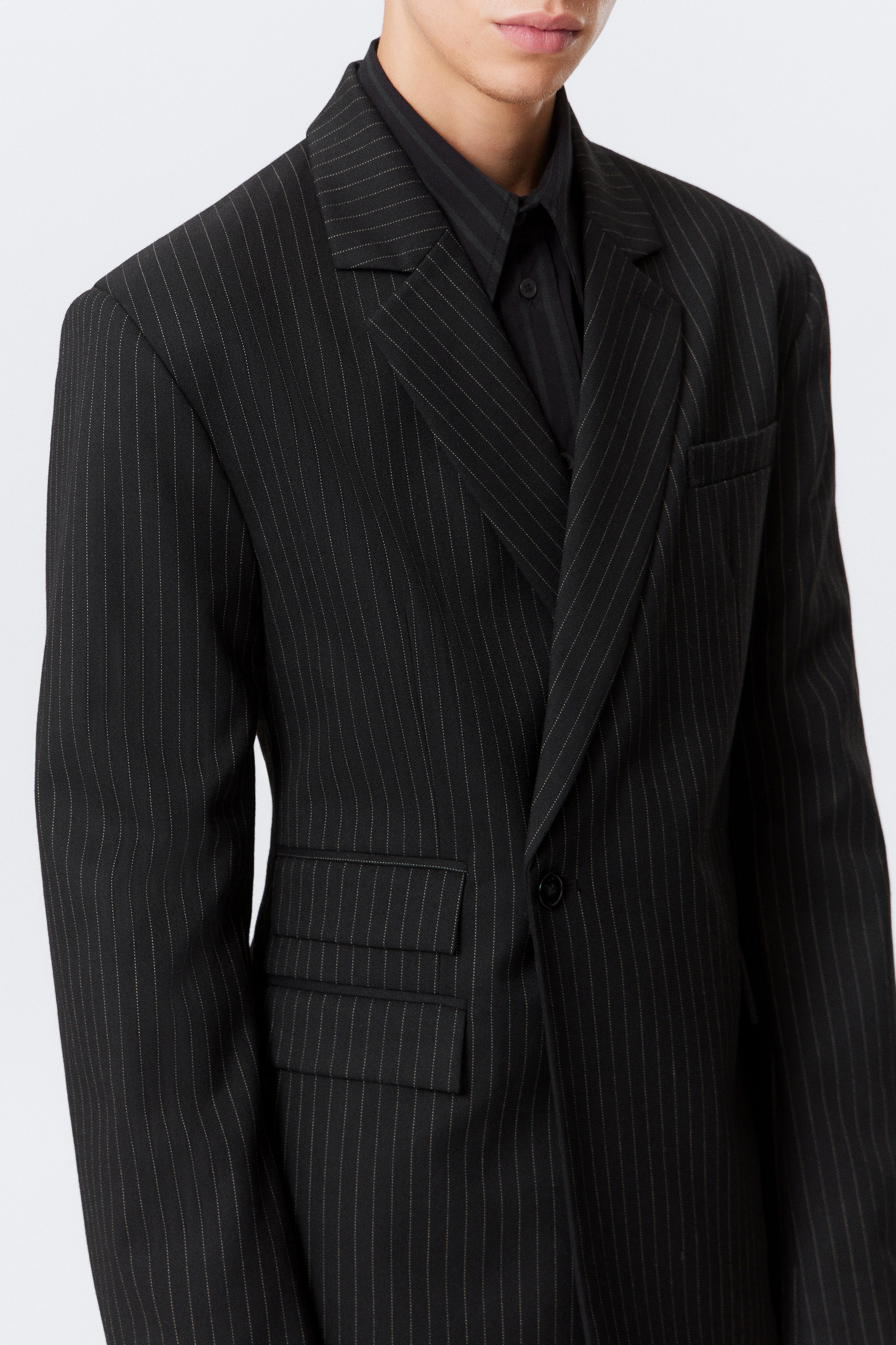 DOUBLE-BREASTED FITTED BLAZER - XNAUWBI