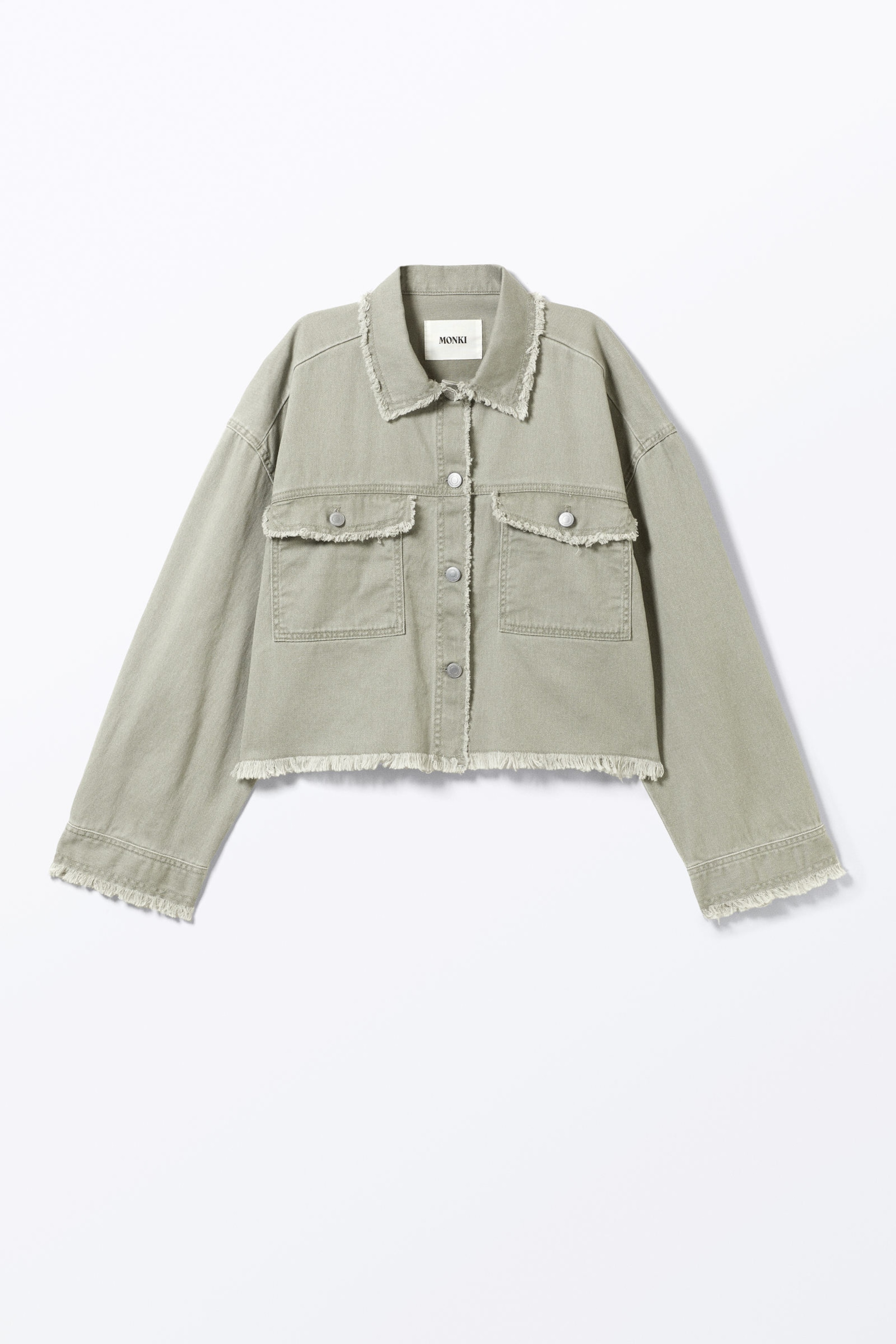 CROPPED BOXY TWILL JACKET - XNAUWBI