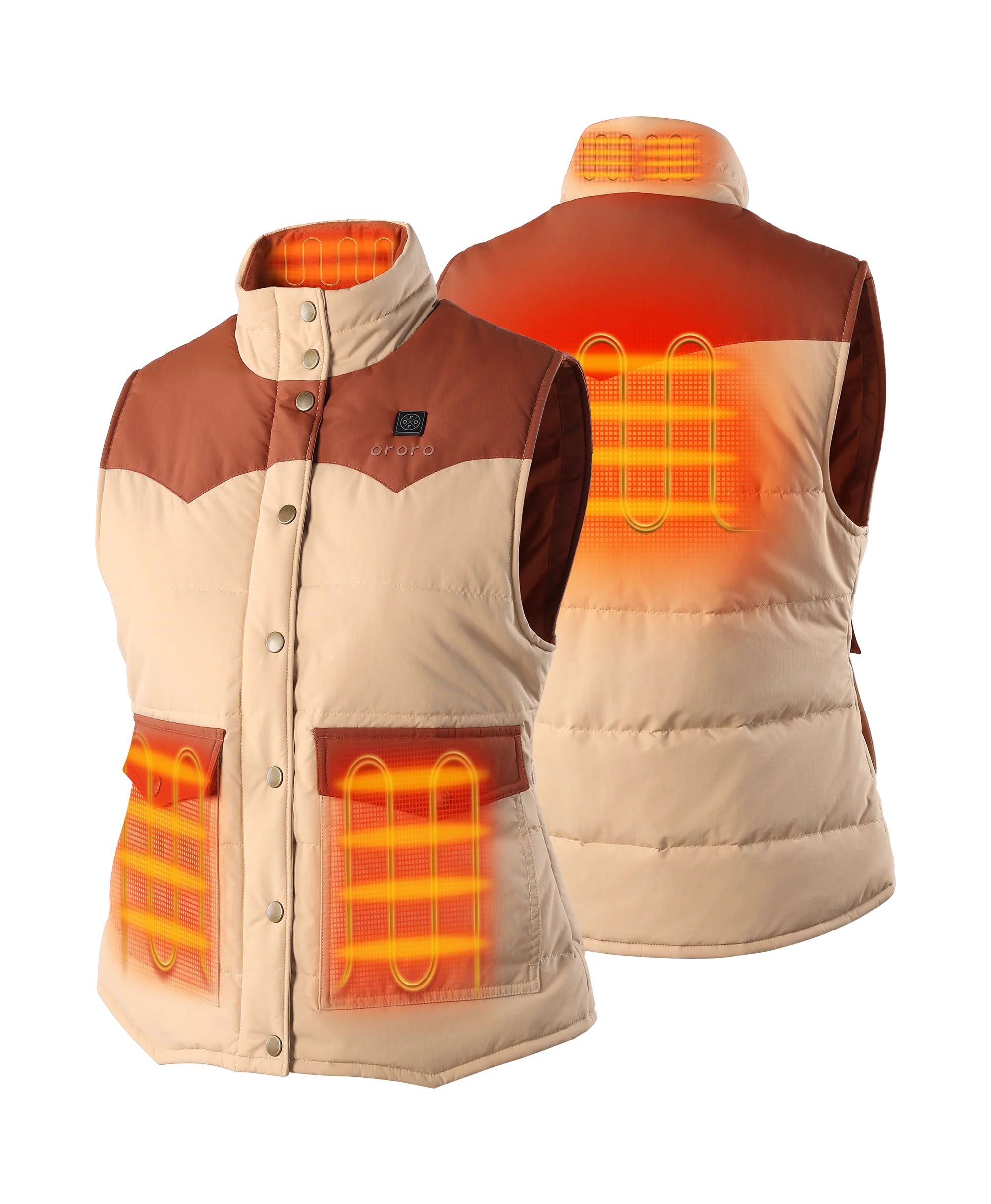 Amelia Women's Western Heated Vest - XNAUWBI