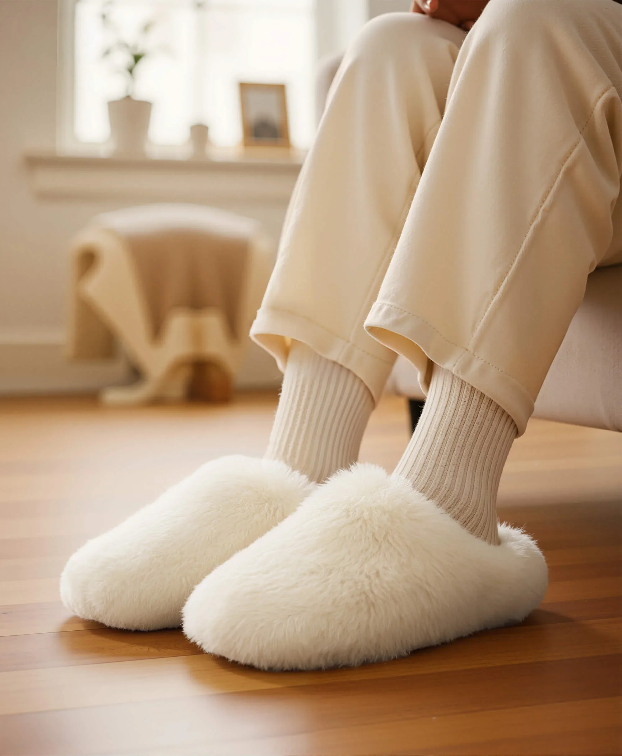 Bunnies Unisex Plushy Slip On - XNAUWBI