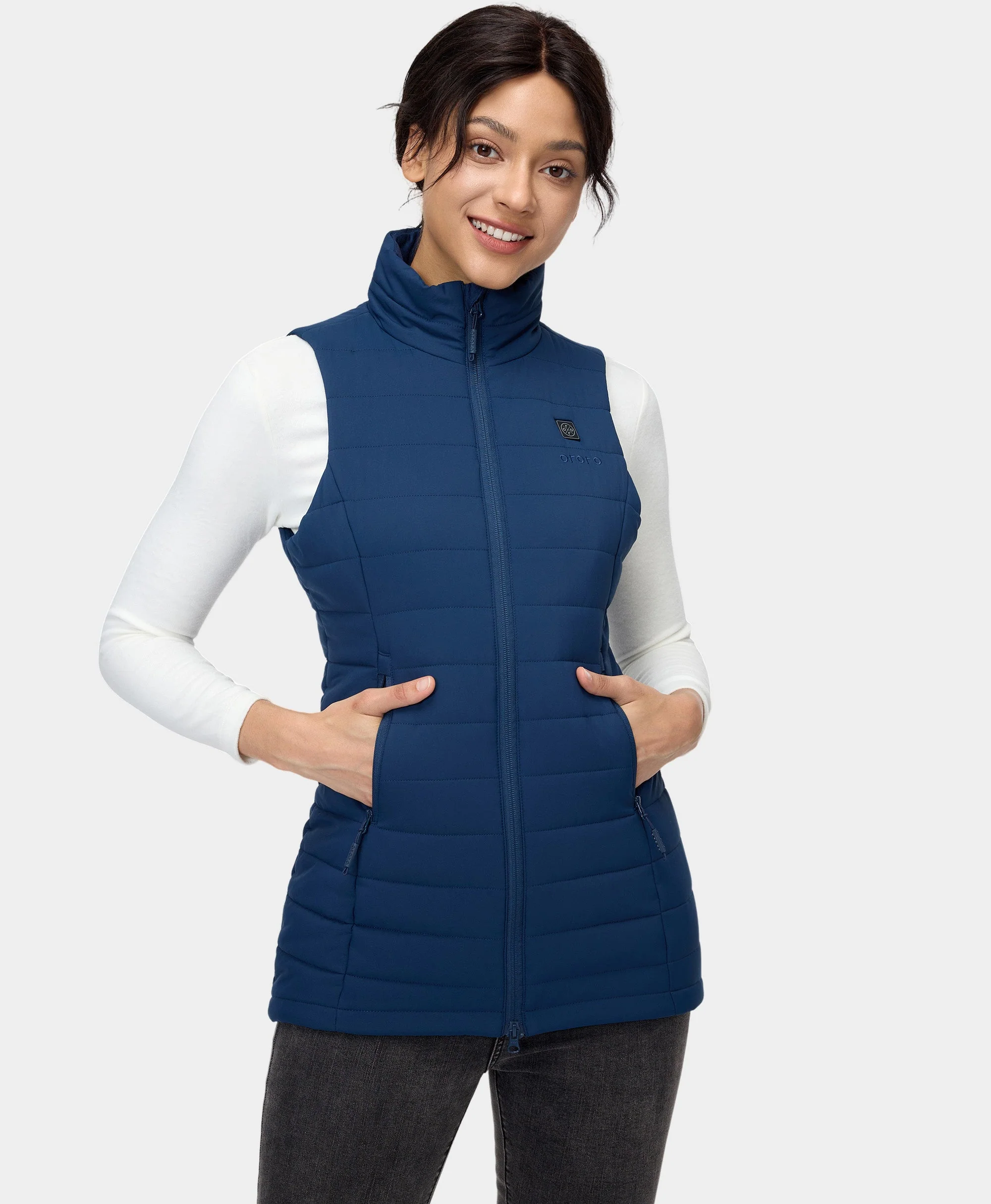Tribeca Women's Heated Long Puffer Vest - XNAUWBI