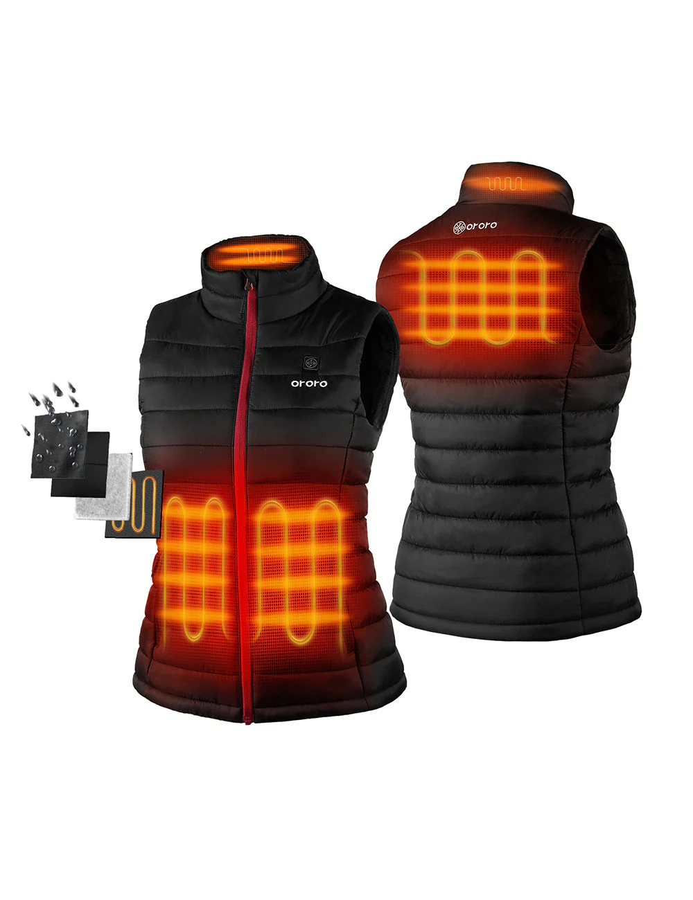 Bundle Deal - Women's Classic Heated Vest (Black) & Extra Mini 5K Battery - XNAUWBI