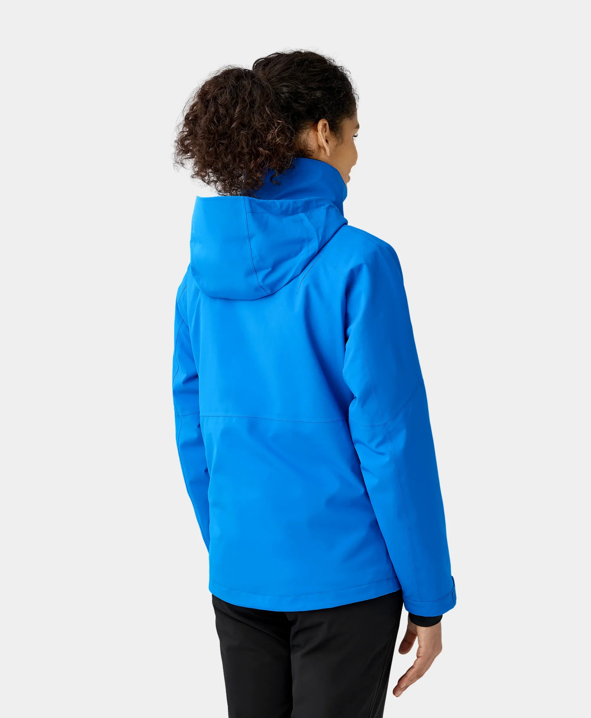 Women's Waterproof Heated Ski Jacket - Black/Blue - XNAUWBI
