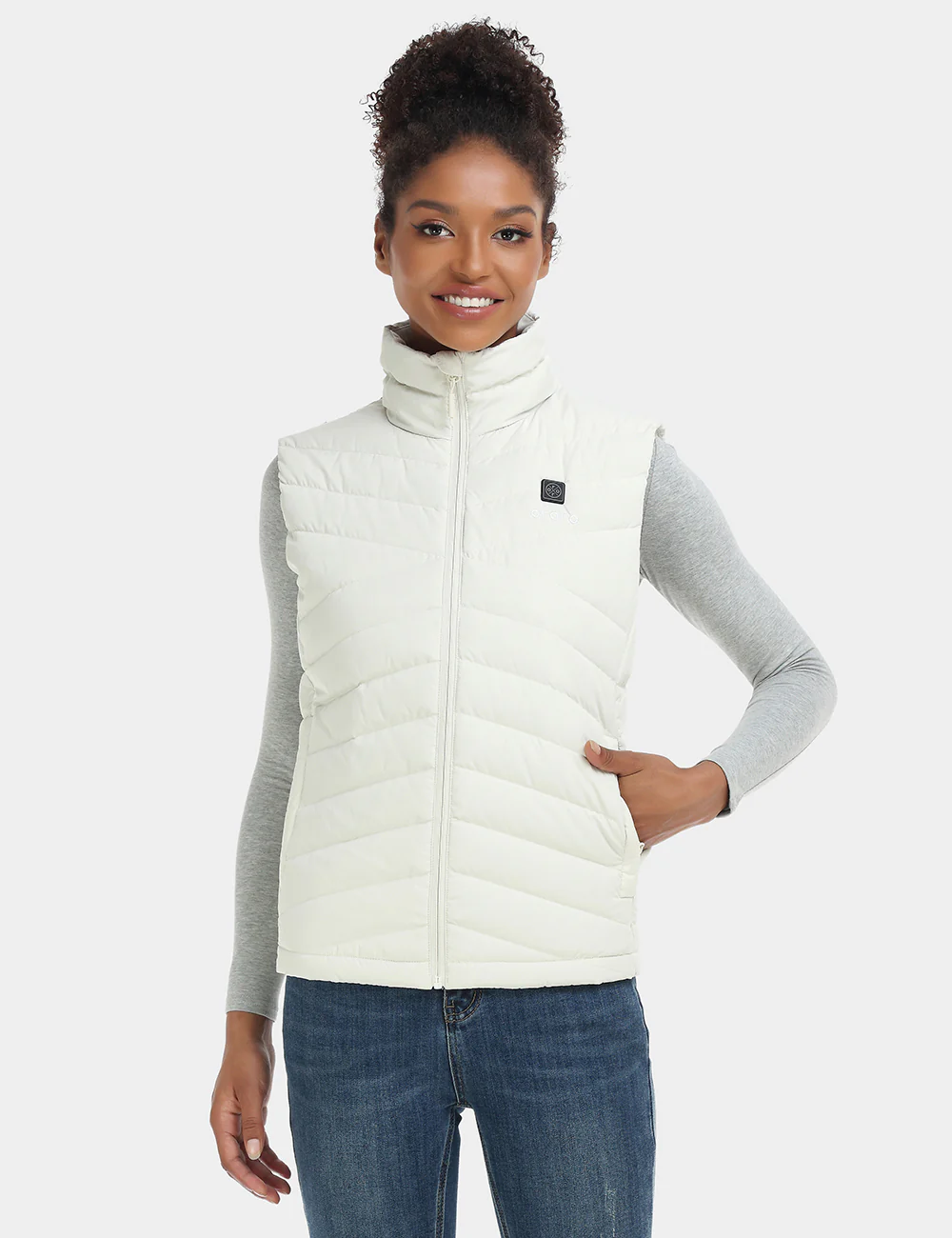 Women's Heated Lightweight Down Vest - XNAUWBI