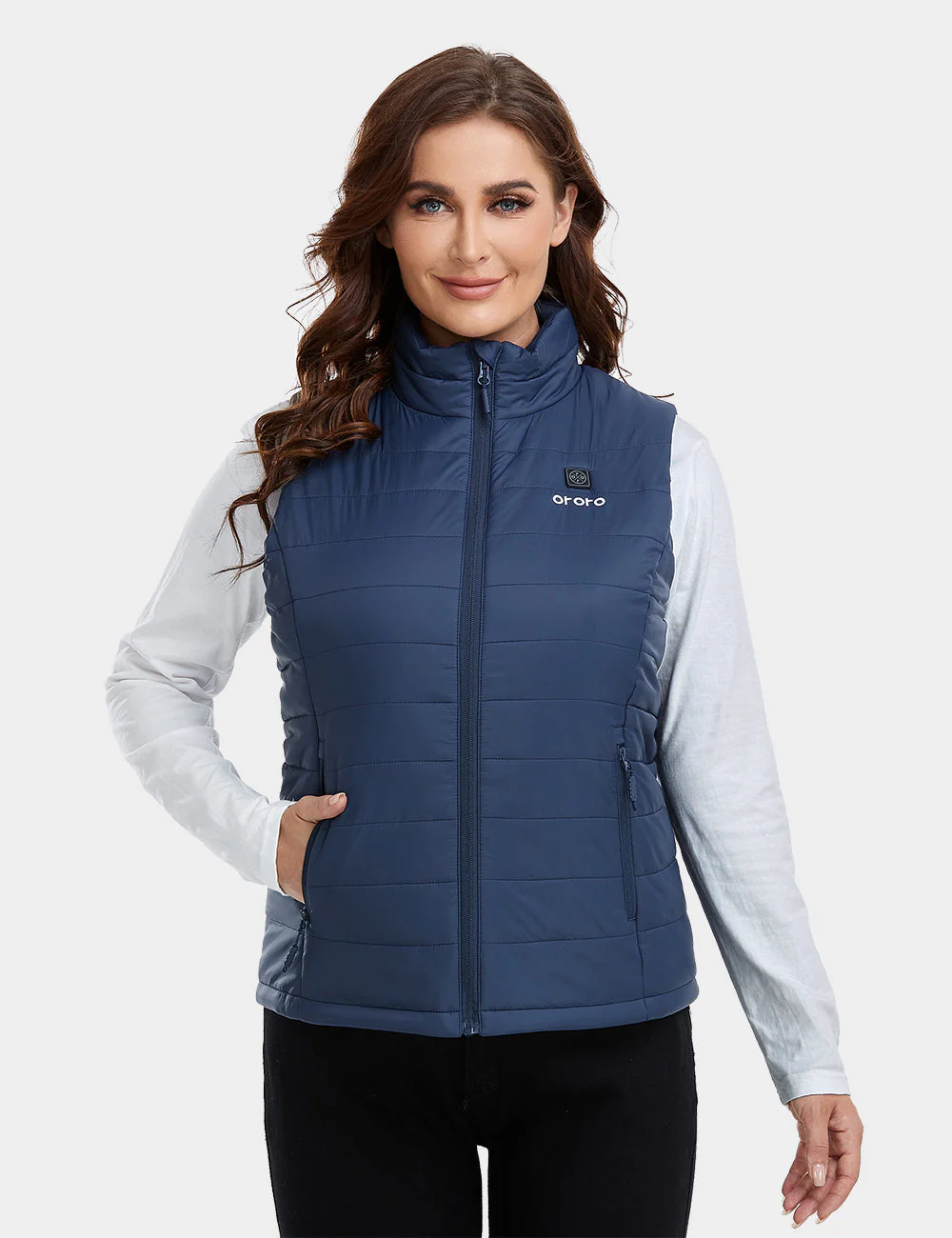 Bundle Deal - Women's Classic Heated Vest (Navy Blue) & Extra Mini 5K Battery - XNAUWBI