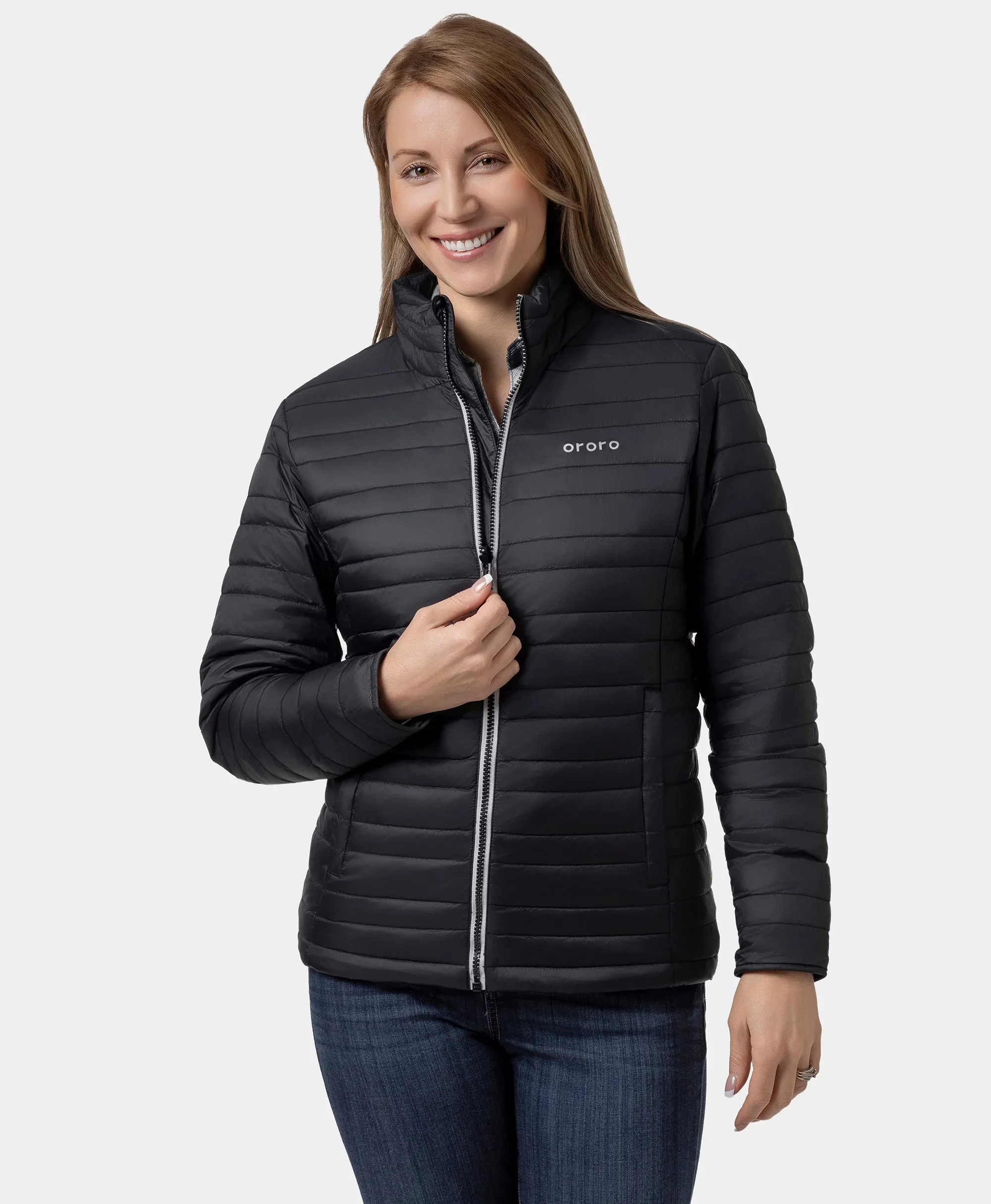 River Ridge Women's Heated Lightweight Down Jacket - XNAUWBI