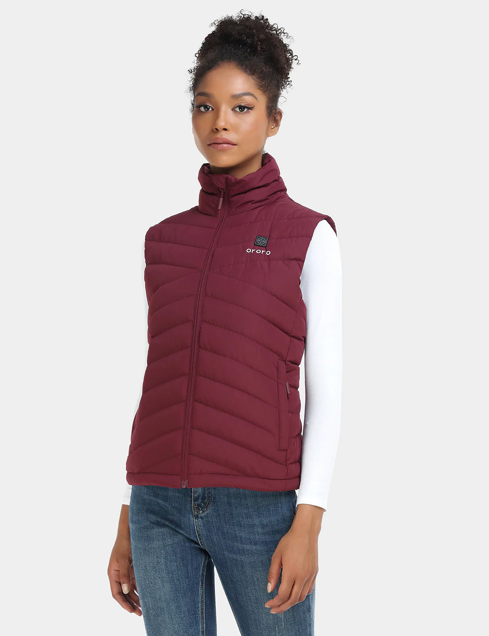 Women's Heated Lightweight Down Vest - XNAUWBI
