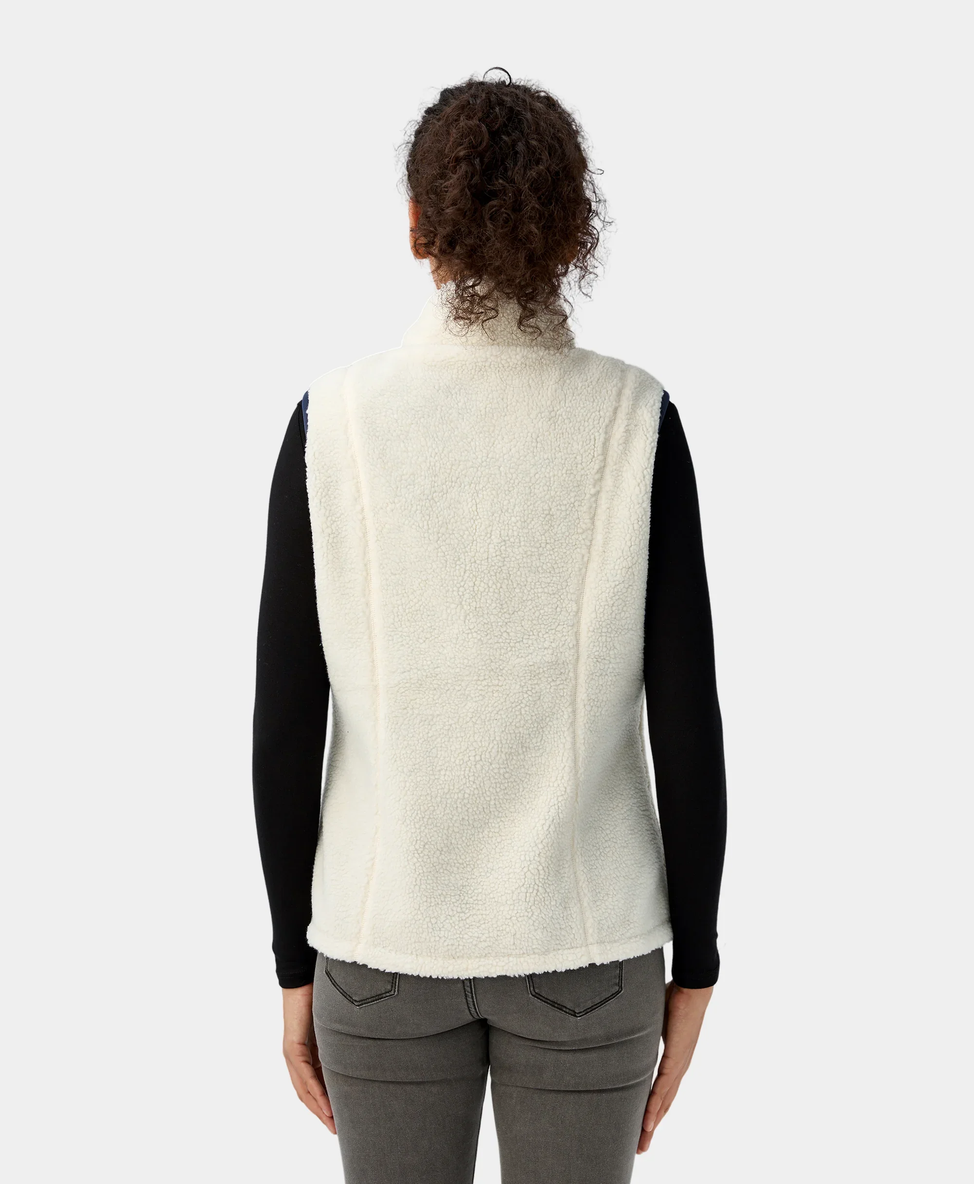 Women's Heated Recycled Fleece Vest - XNAUWBI