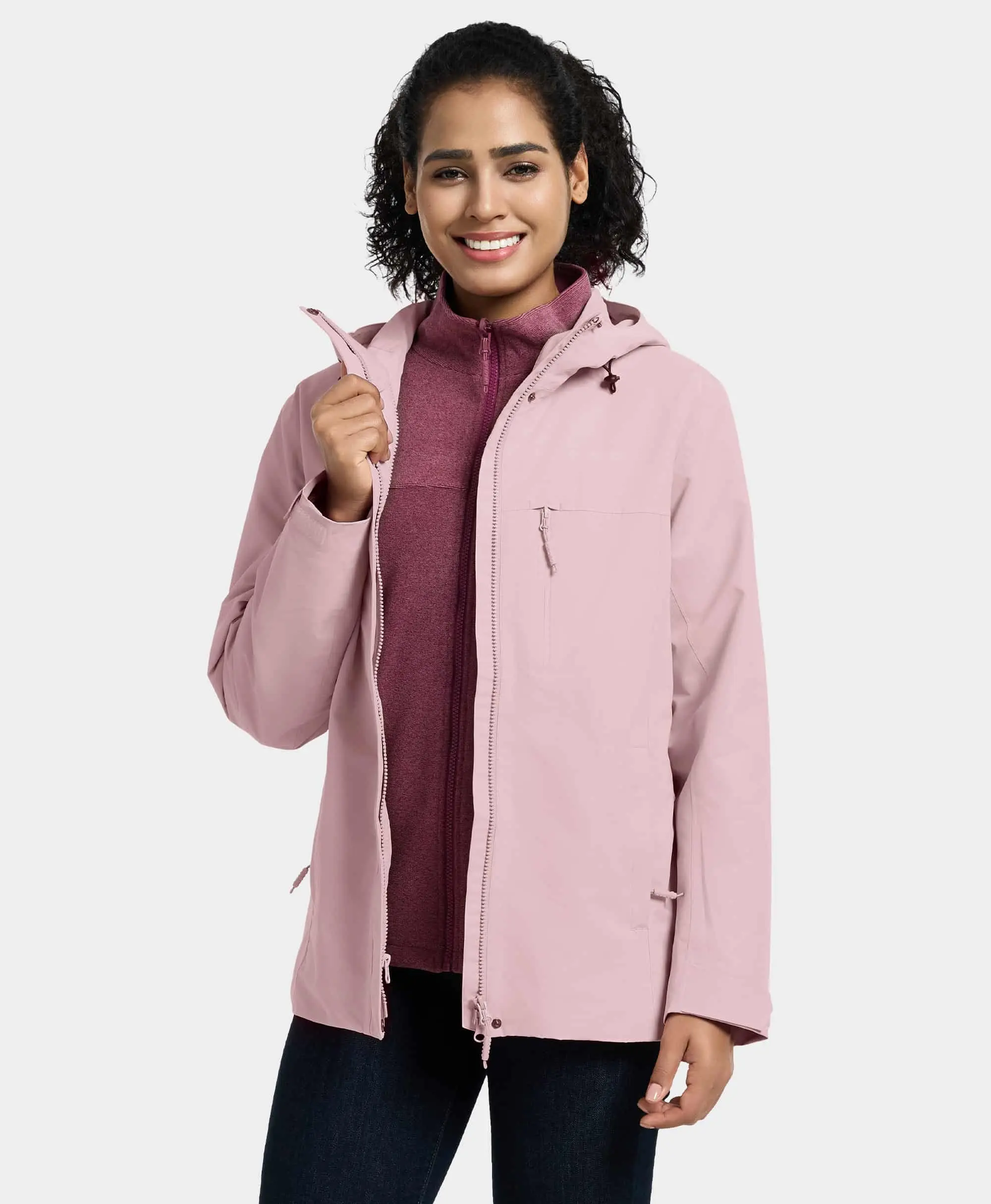 River Ridge Women's 3-in-1 Heated Jacket with Fleece Liner - XNAUWBI
