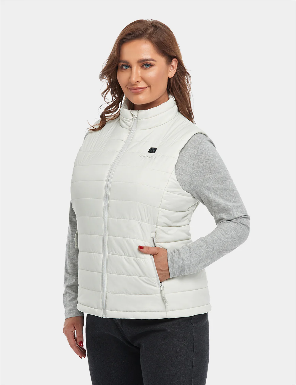 Women's Classic Heated Vest - Off-White - XNAUWBI