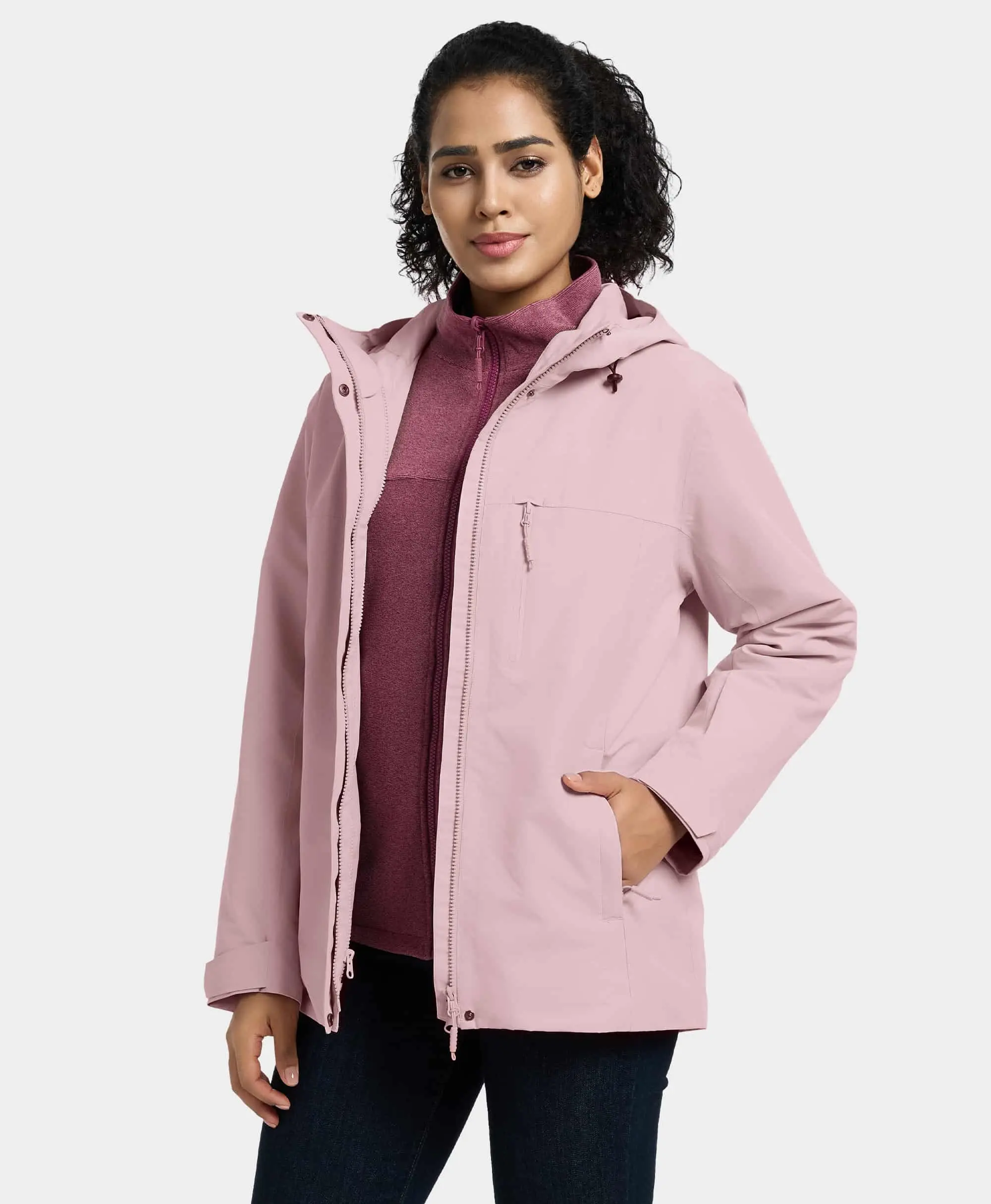 River Ridge Women's 3-in-1 Heated Jacket with Fleece Liner - XNAUWBI