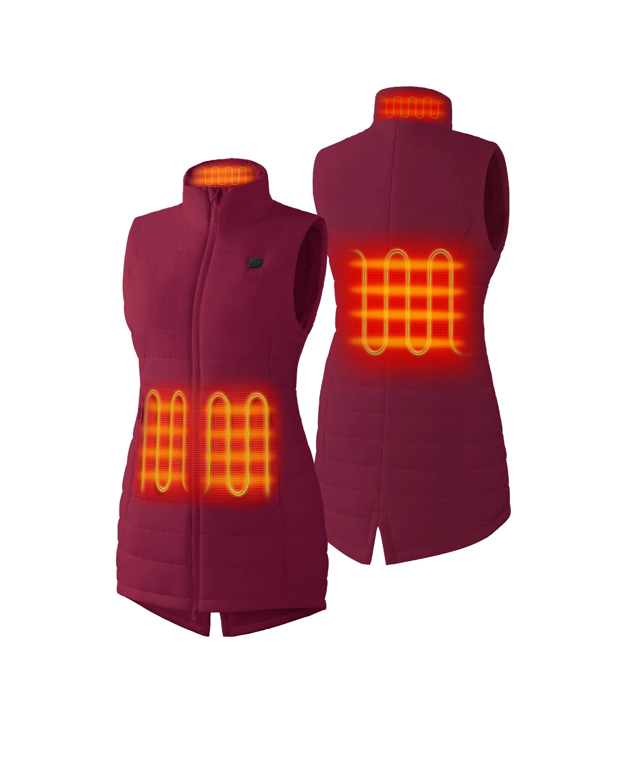 Tribeca Women's Heated Long Puffer Vest - XNAUWBI