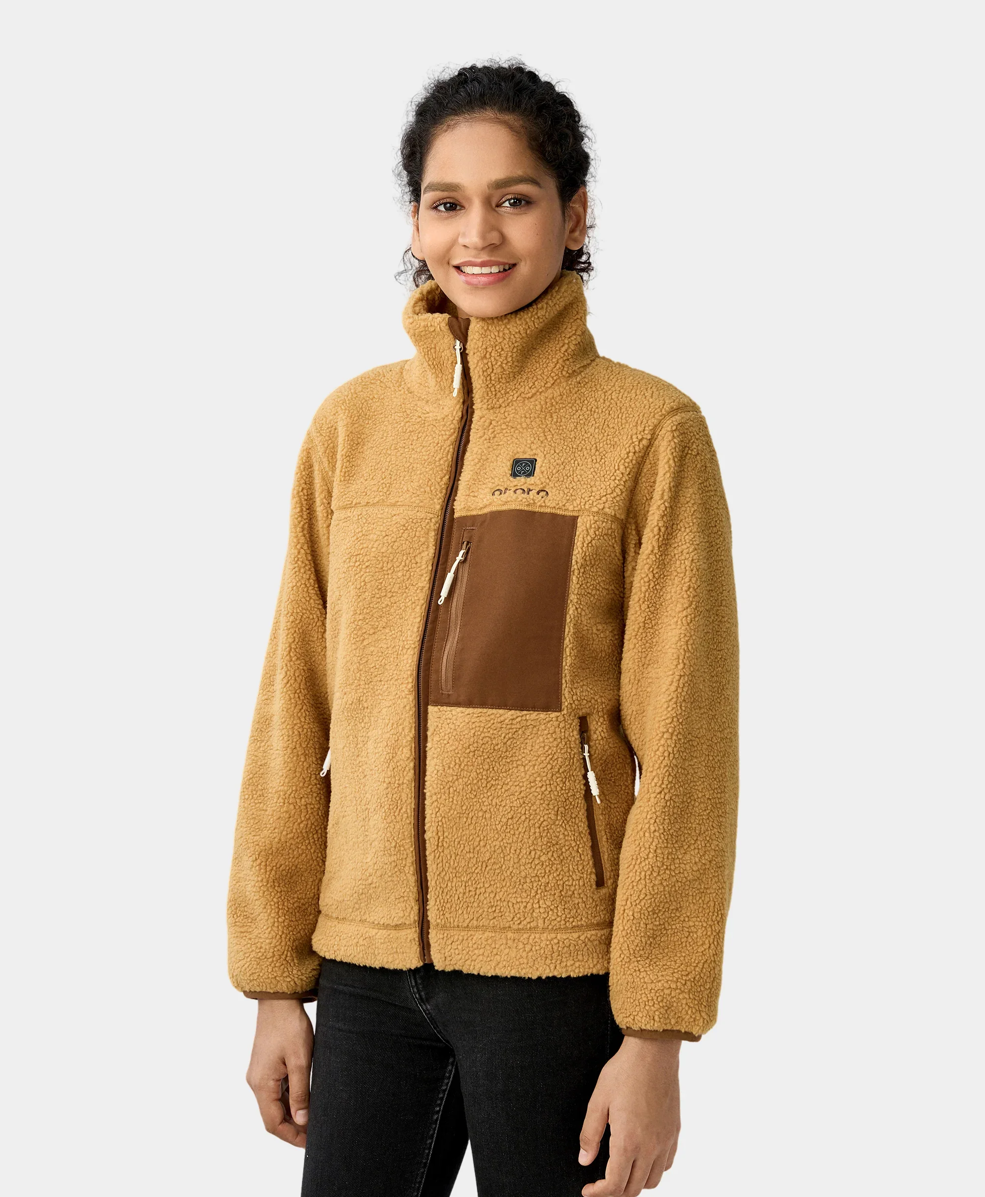 Women's Colorblock Recycled Fleece Heated Jacket - XNAUWBI