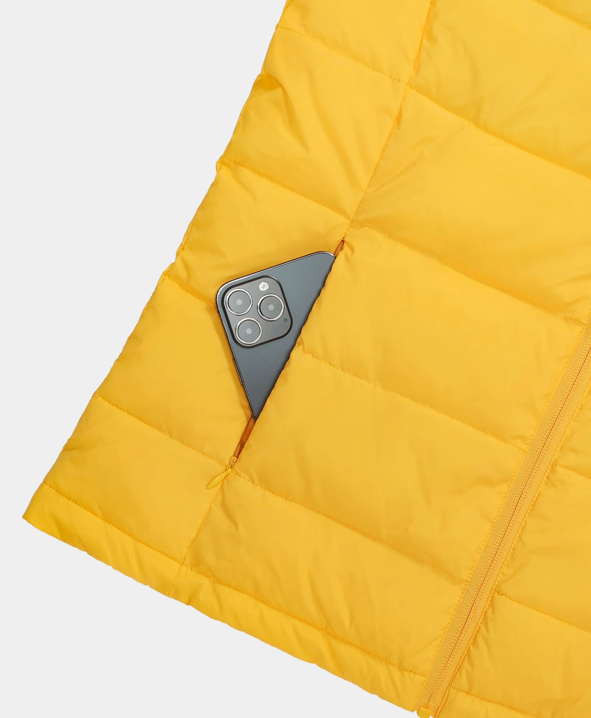 Women's Heated Puffer Jacket - Black/Yellow - XNAUWBI