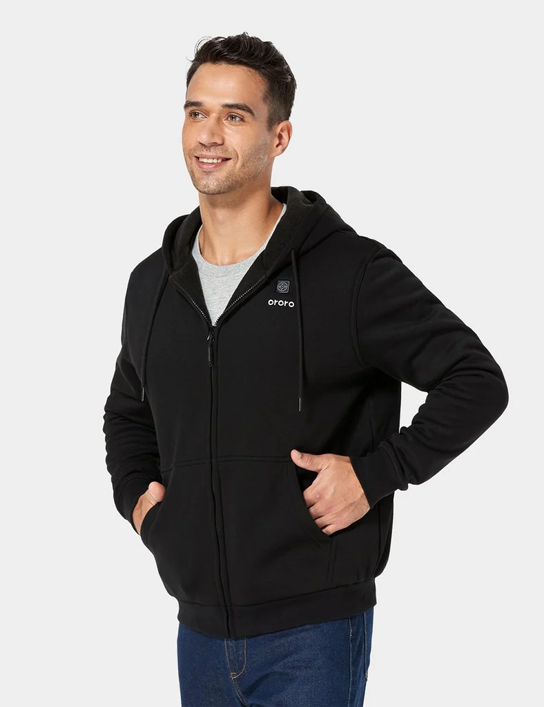 Unisex Heated Fleece Hoodie - XNAUWBI