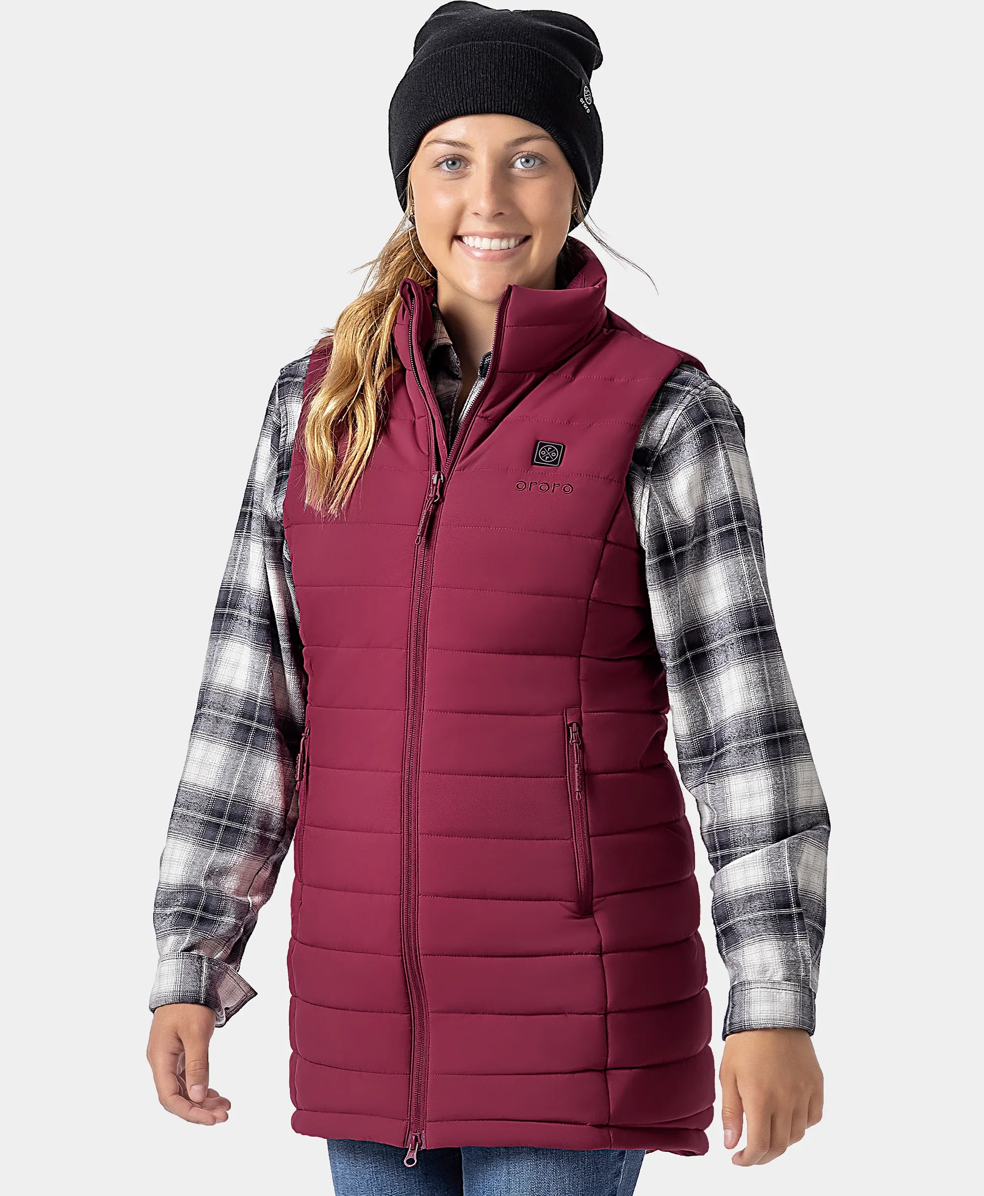 Tribeca Women's Heated Long Puffer Vest - XNAUWBI