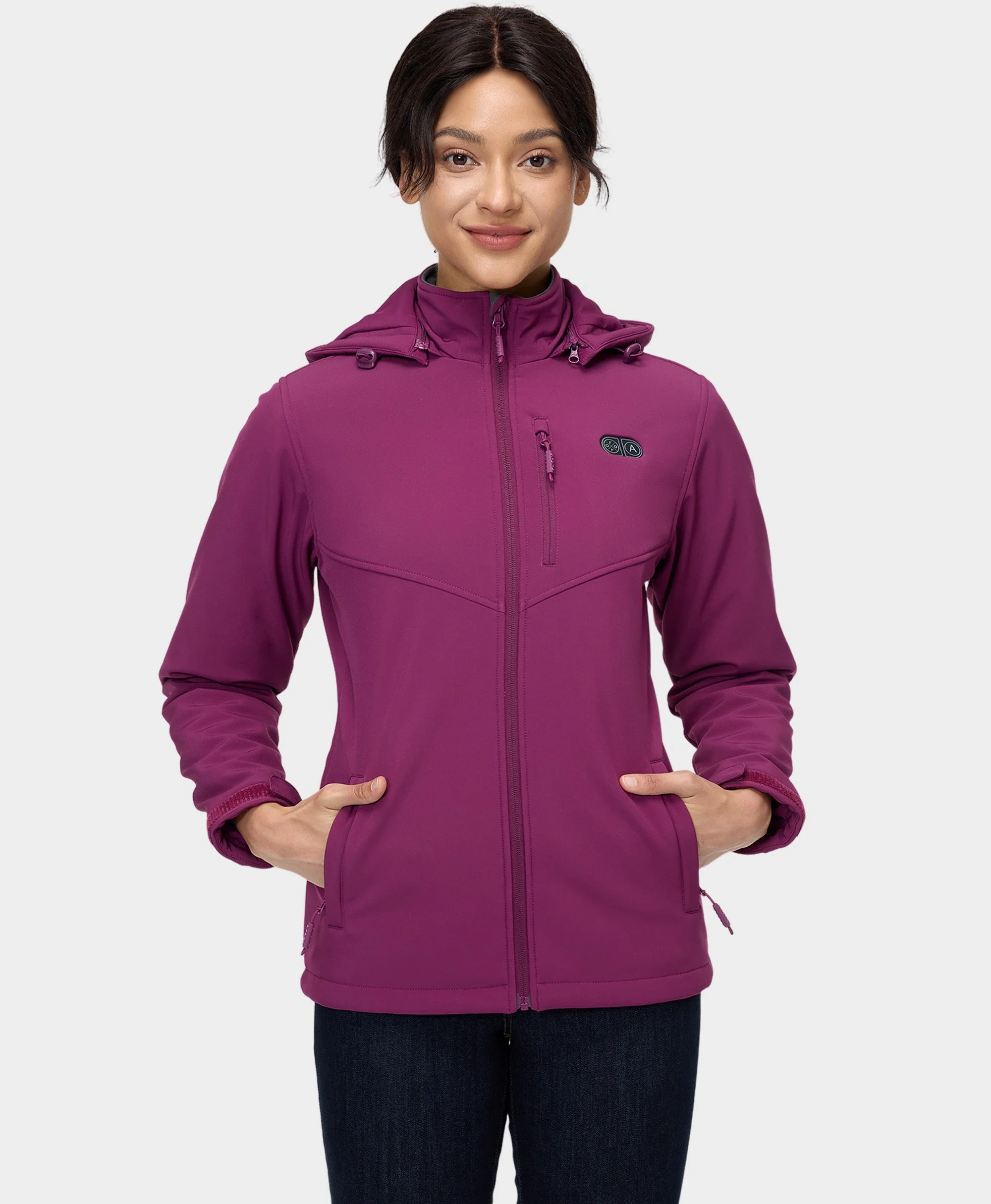 Women's Heated Dual Control Jacket with 5 Heating Zones (Pocket Heating) - XNAUWBI
