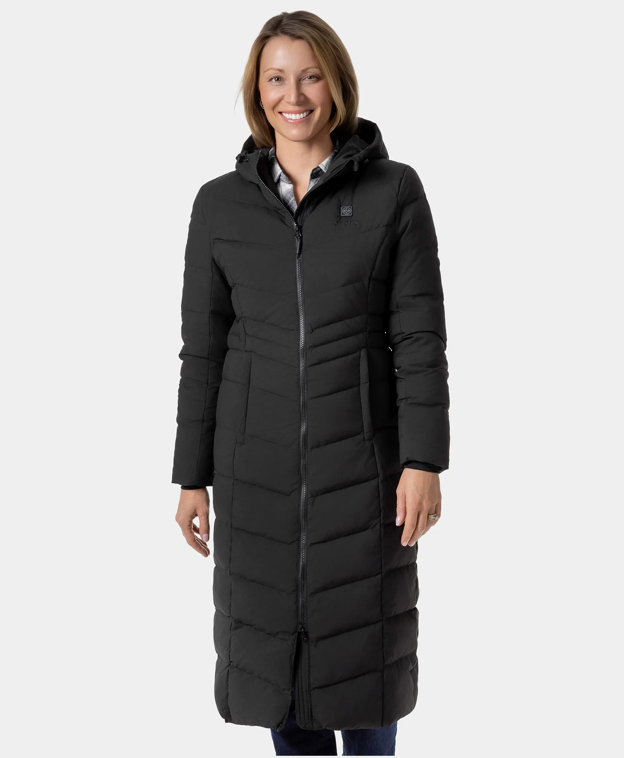 SOHO Women's Heated Down Parka Jacket - XNAUWBI
