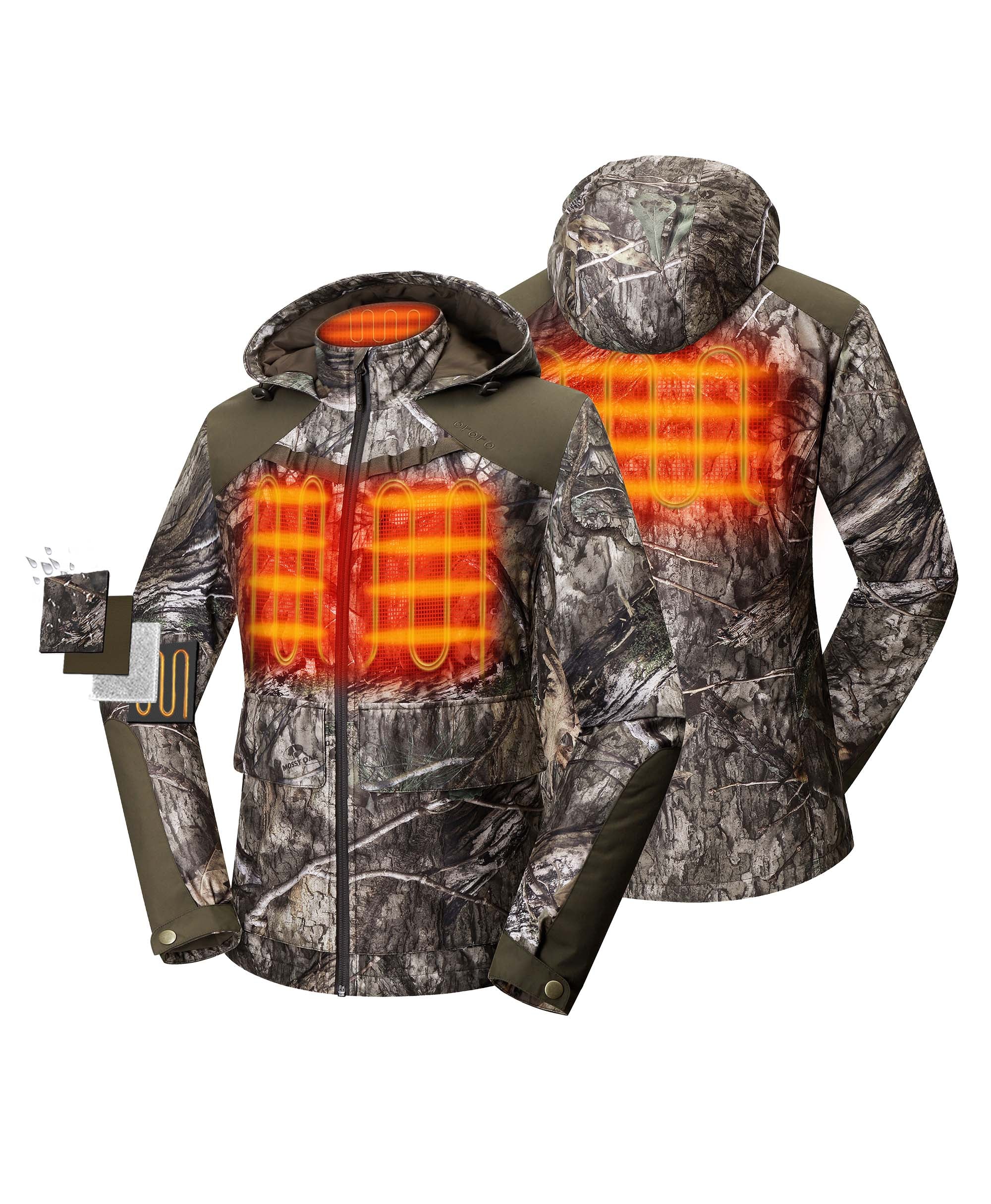 Women's Heated Hunting Jacket - Camouflage, Mossy Oak® Country DNA - XNAUWBI