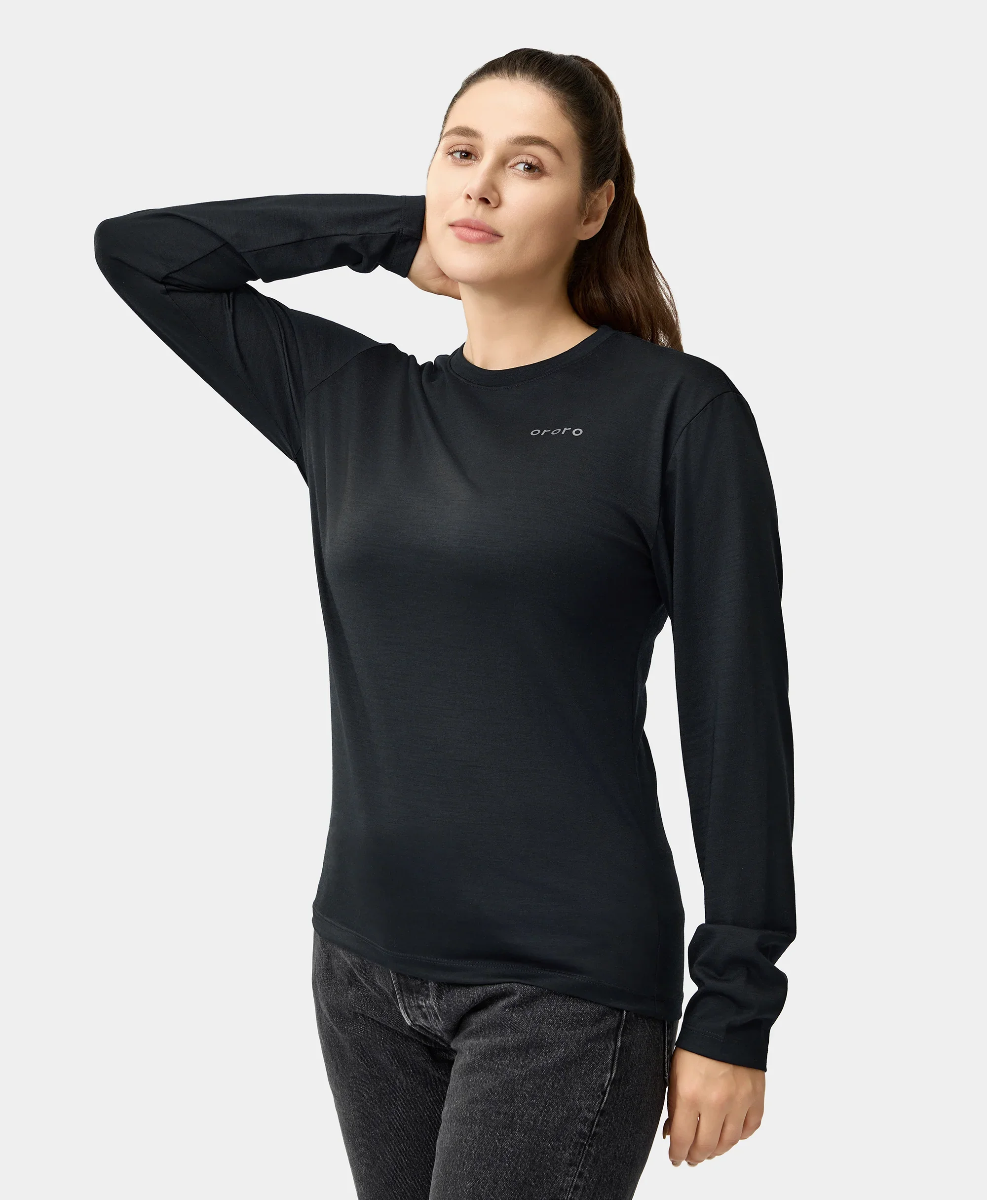 Aoraki Unisex Merino Wool Blend Baselayer - Black - XNAUWBI