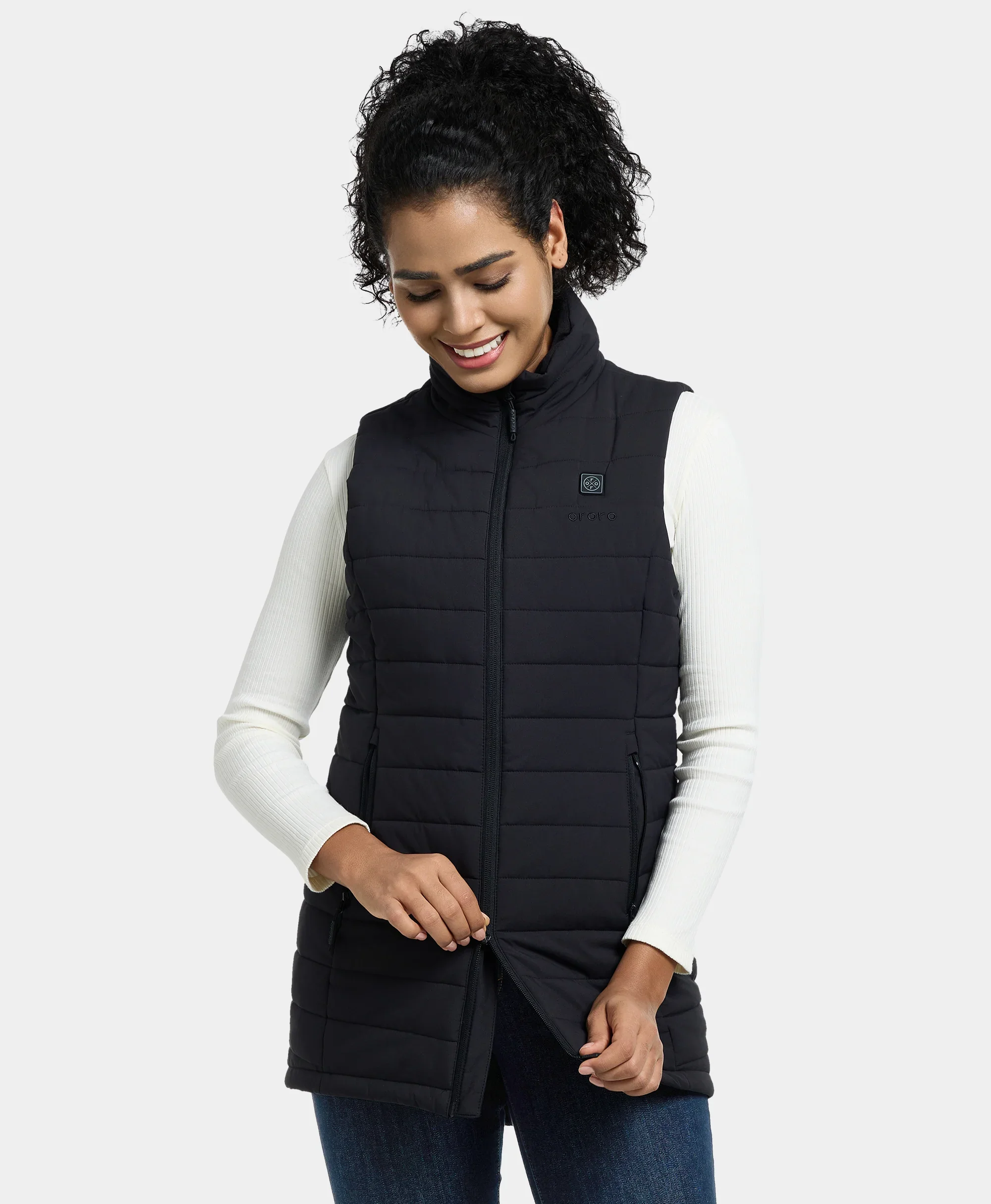 Tribeca Women's Heated Long Puffer Vest - XNAUWBI