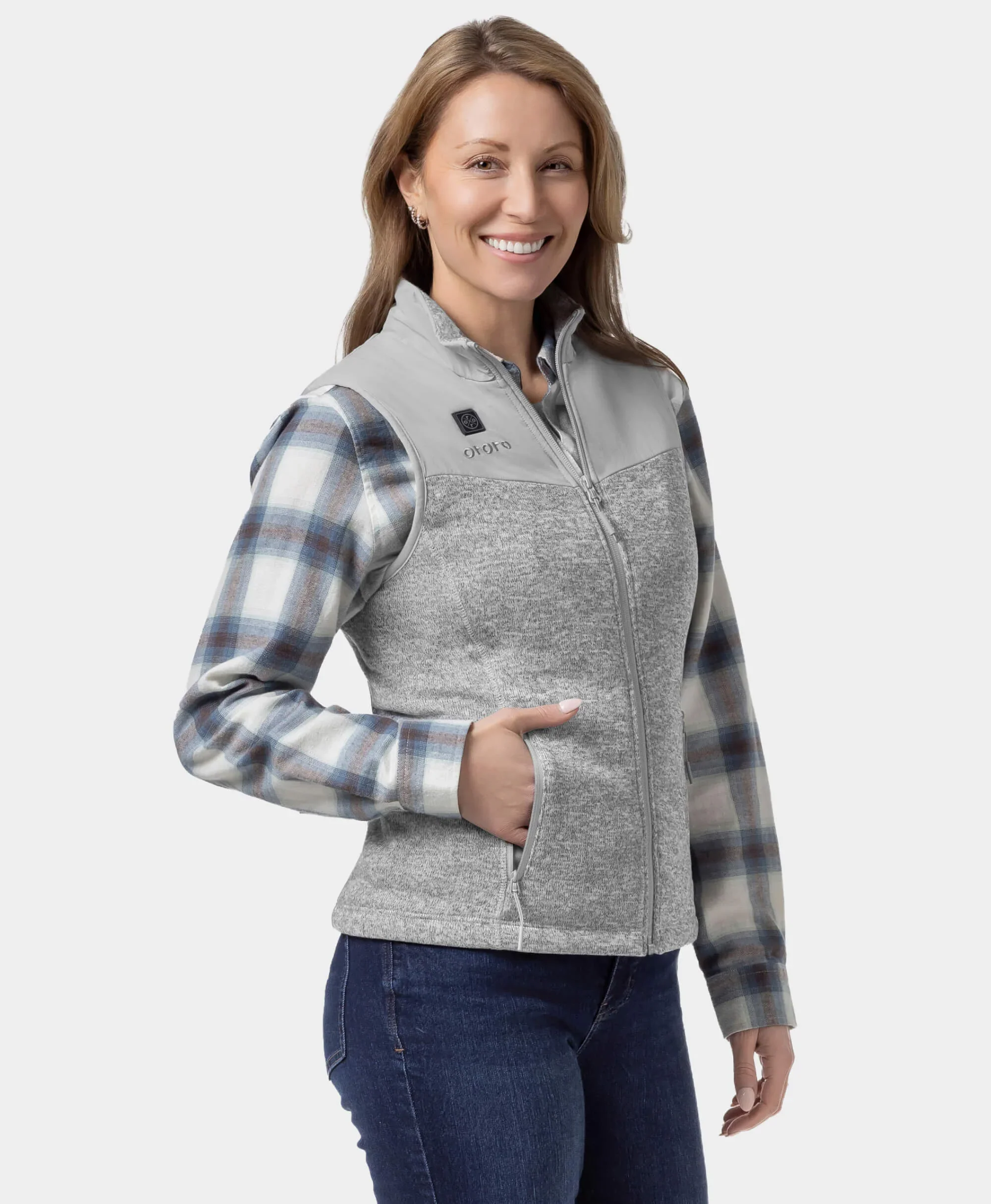 Augusta Women's Heated Sweater Fleece Vest - XNAUWBI