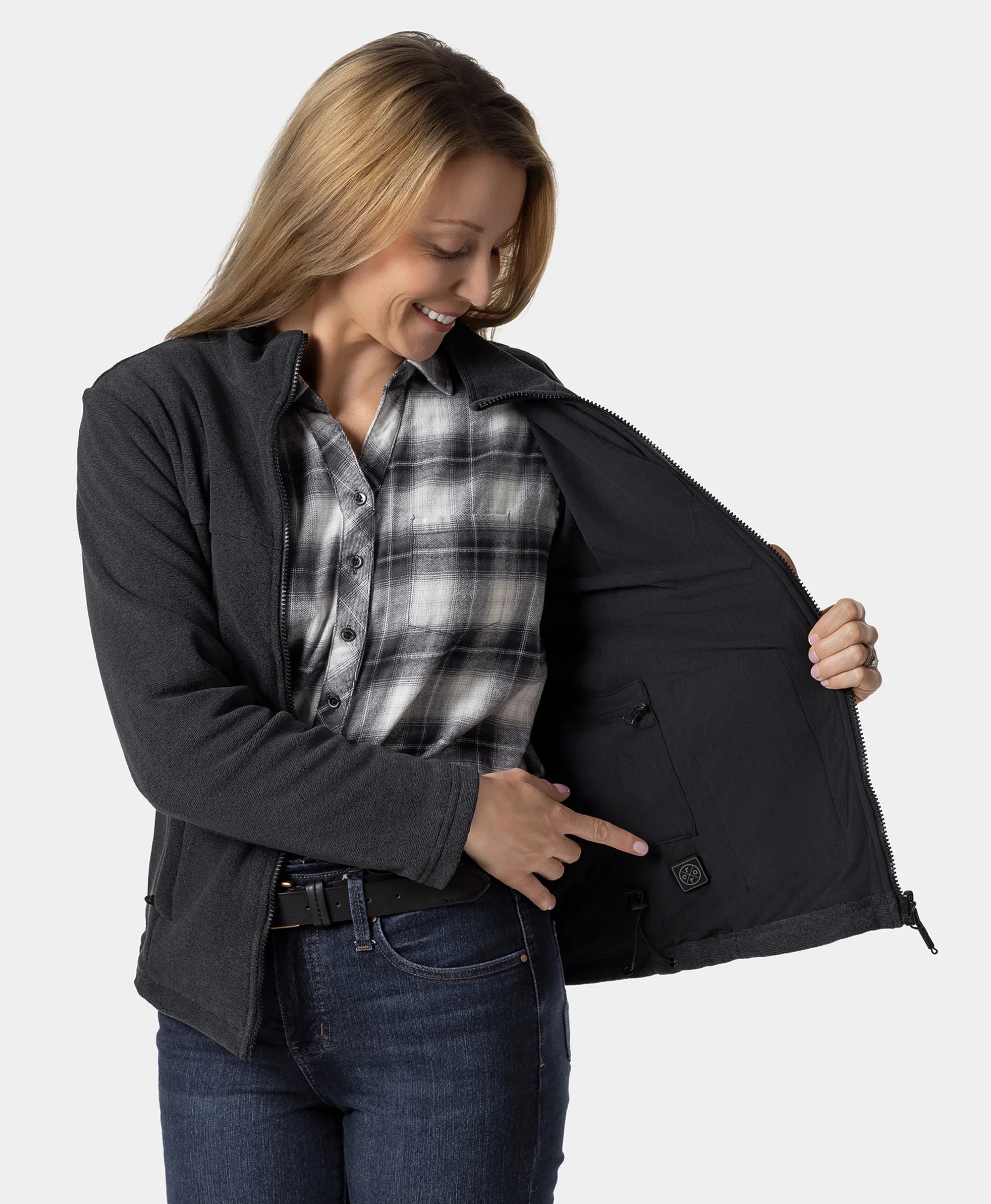 River Ridge Women's Heated Fleece Liner Jacket - XNAUWBI