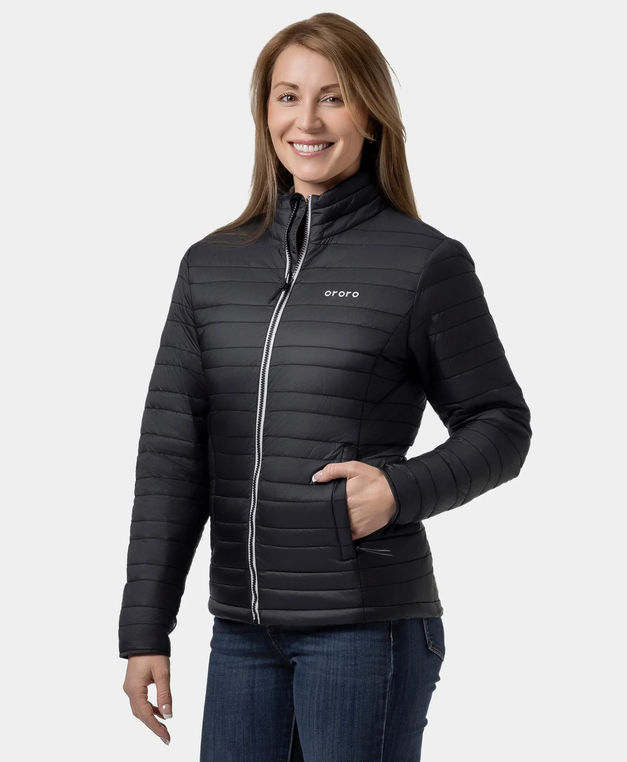 River Ridge Women's Heated Lightweight Down Jacket - XNAUWBI
