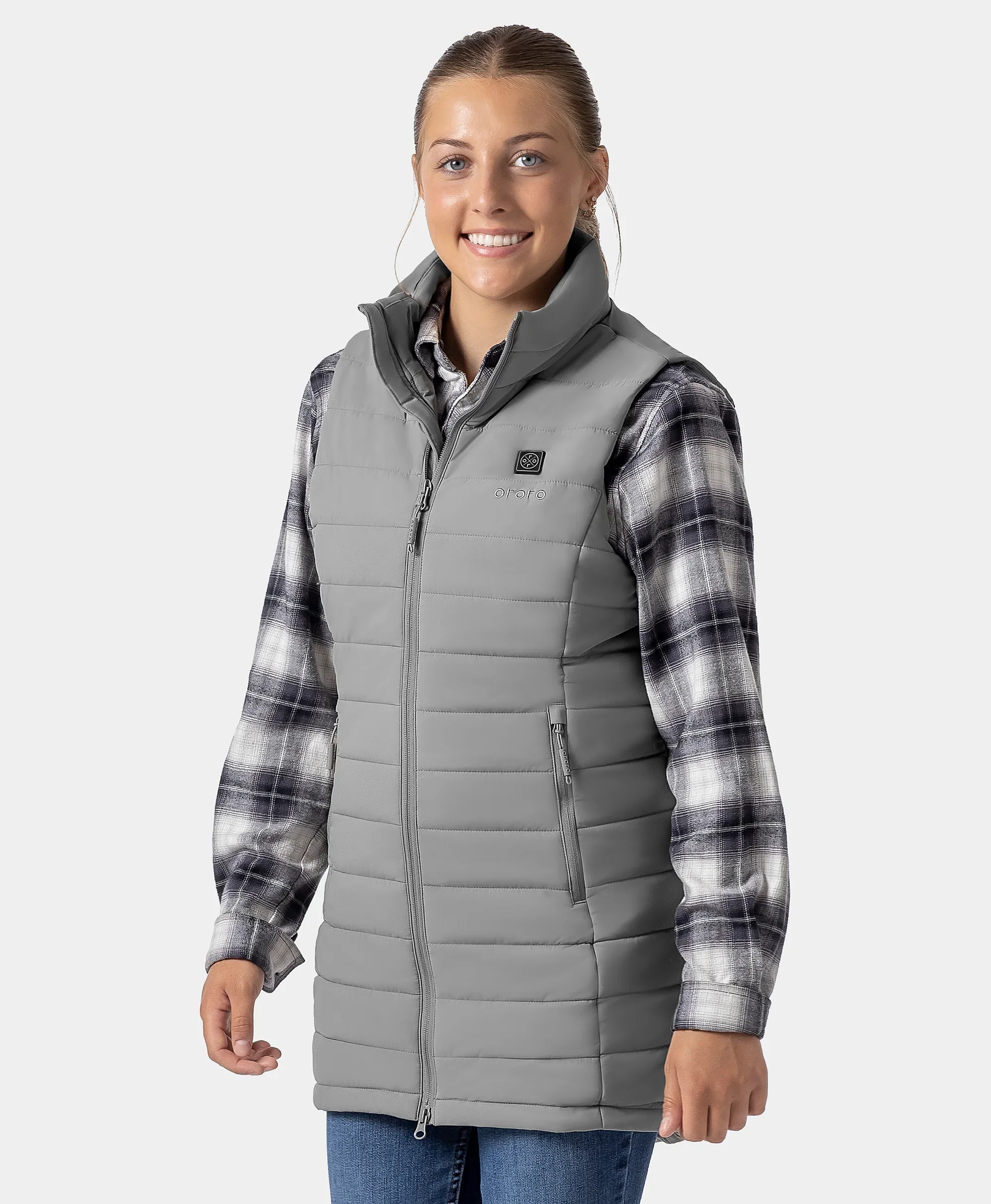 Tribeca Women's Heated Long Puffer Vest - XNAUWBI