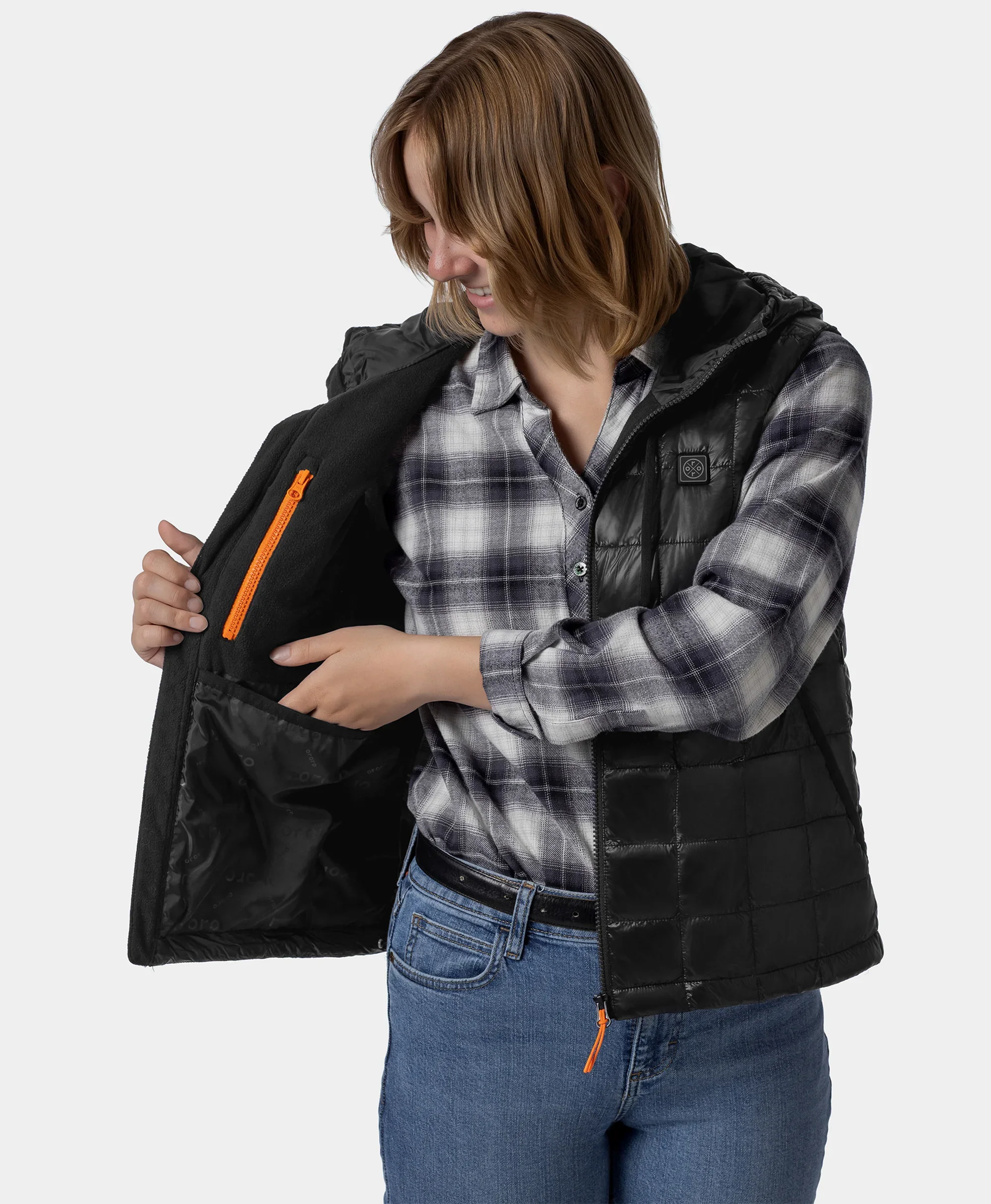 PuffLyte™ Women's Junior 4-Zone Hooded Heated Vest - XNAUWBI