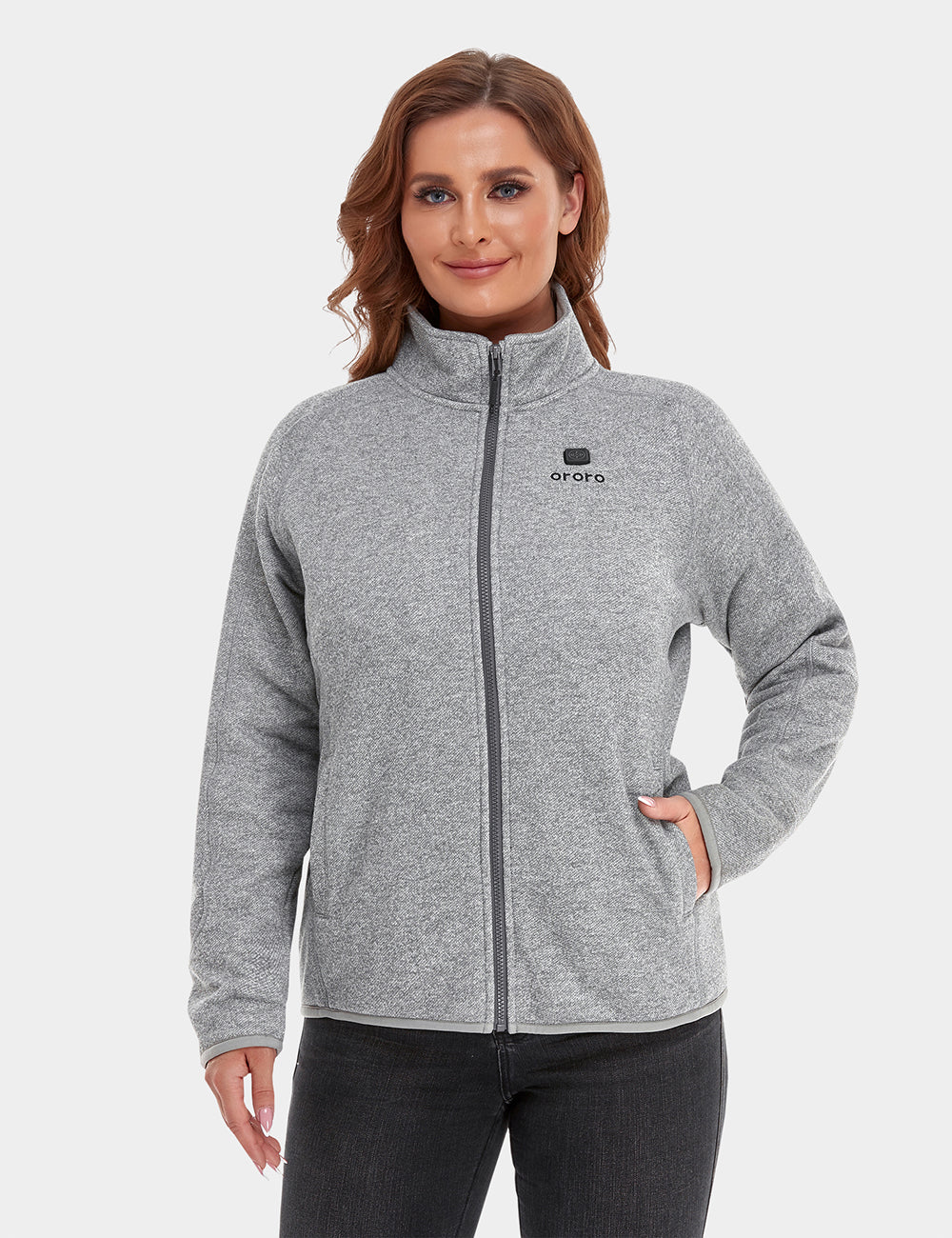 Women's Heated Full-Zip Fleece Jacket - XNAUWBI