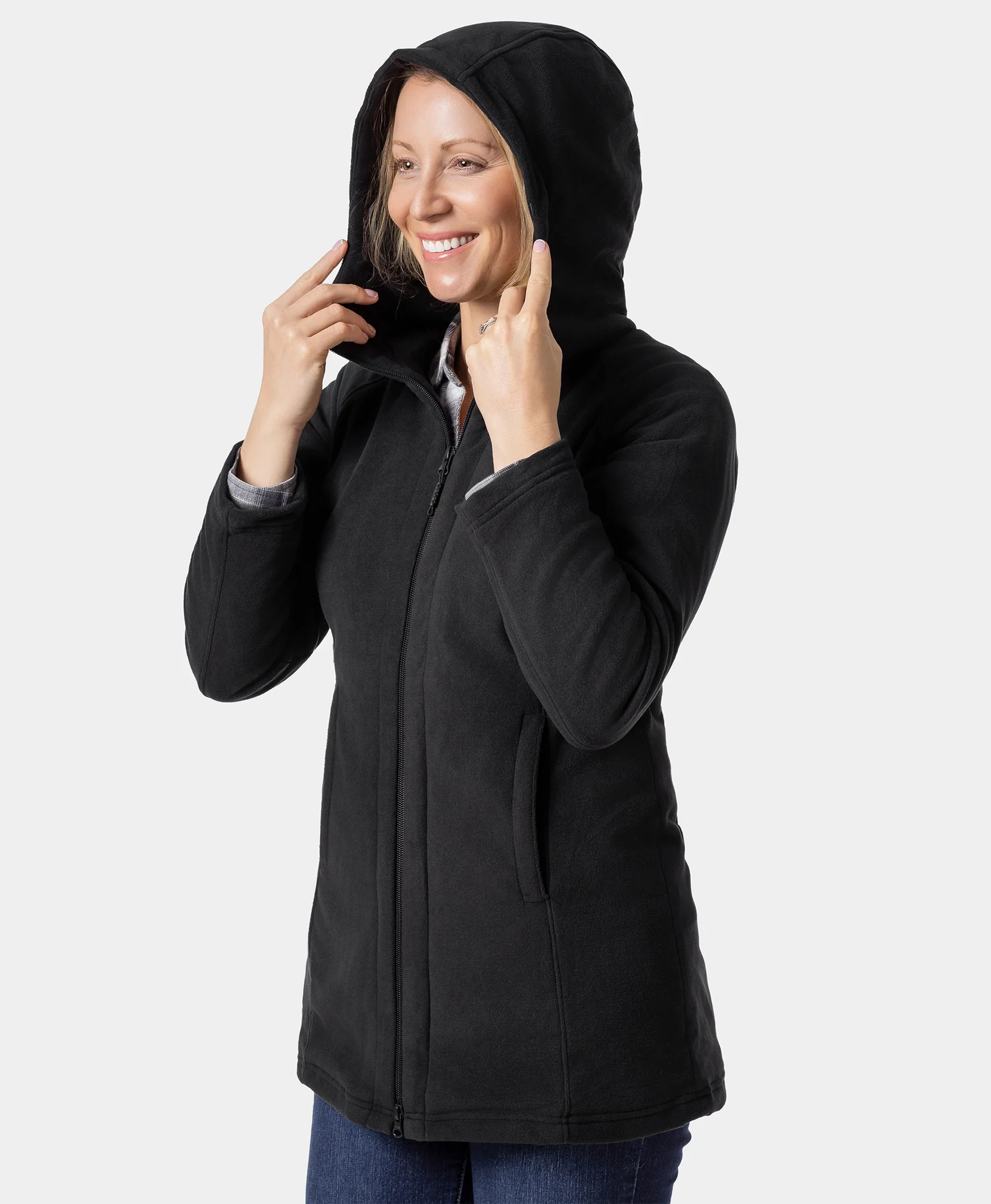 Felicity Women's Heated Fleece Hoodie Jacket - XNAUWBI
