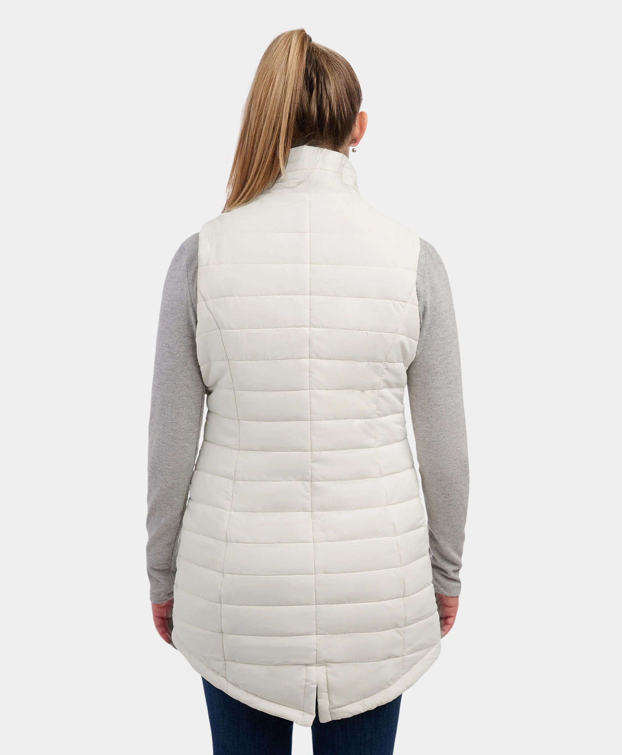 Tribeca Women's Heated Long Puffer Vest - XNAUWBI