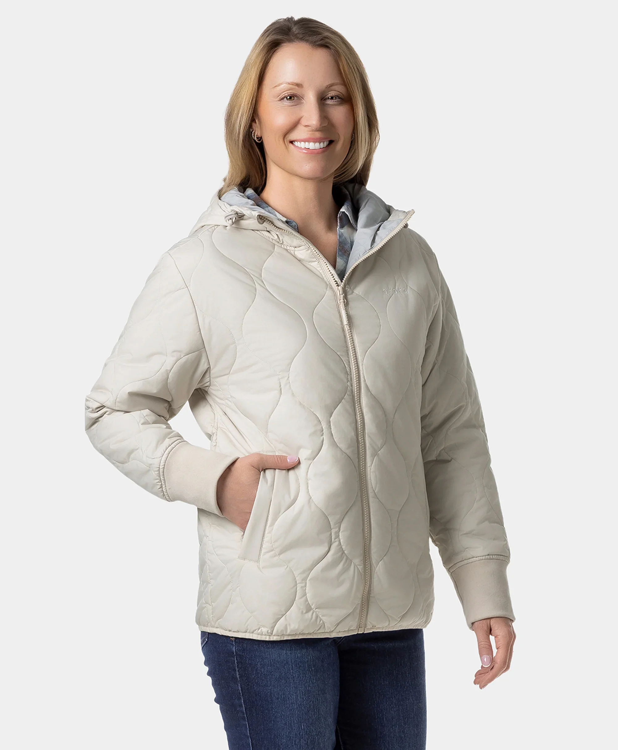 Stargazer Women's Heated Quilted Hoodie Jacket - XNAUWBI
