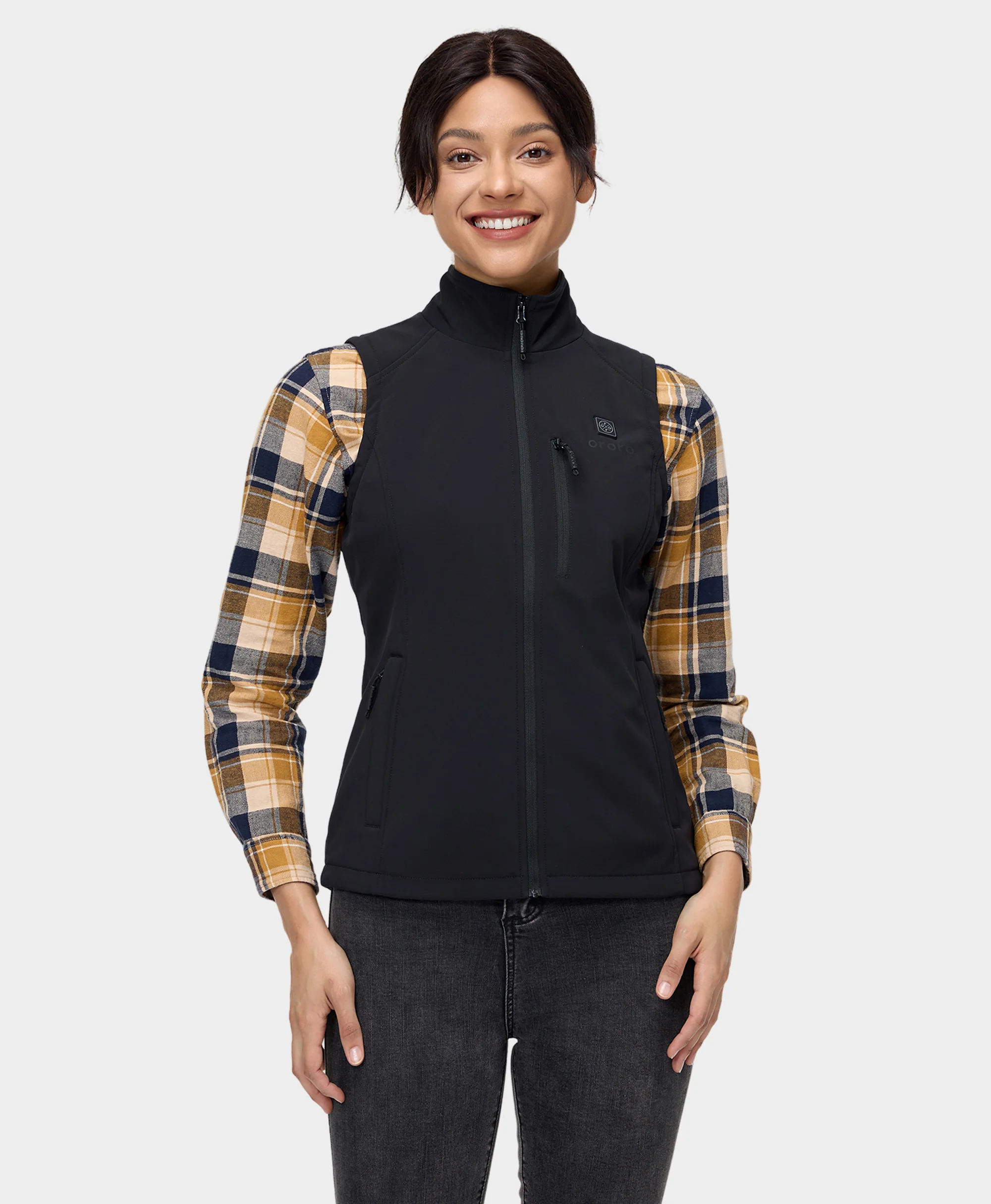 Women's Heated Softshell Vest - Lower Back Heating - XNAUWBI