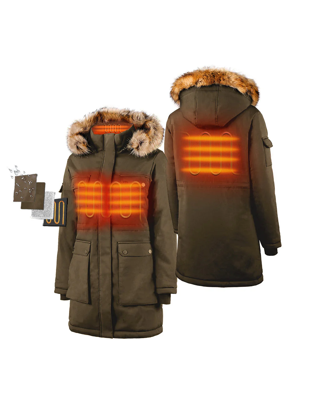 Women's Heated Thermolite® Parka (4 Heating Zones) - XNAUWBI