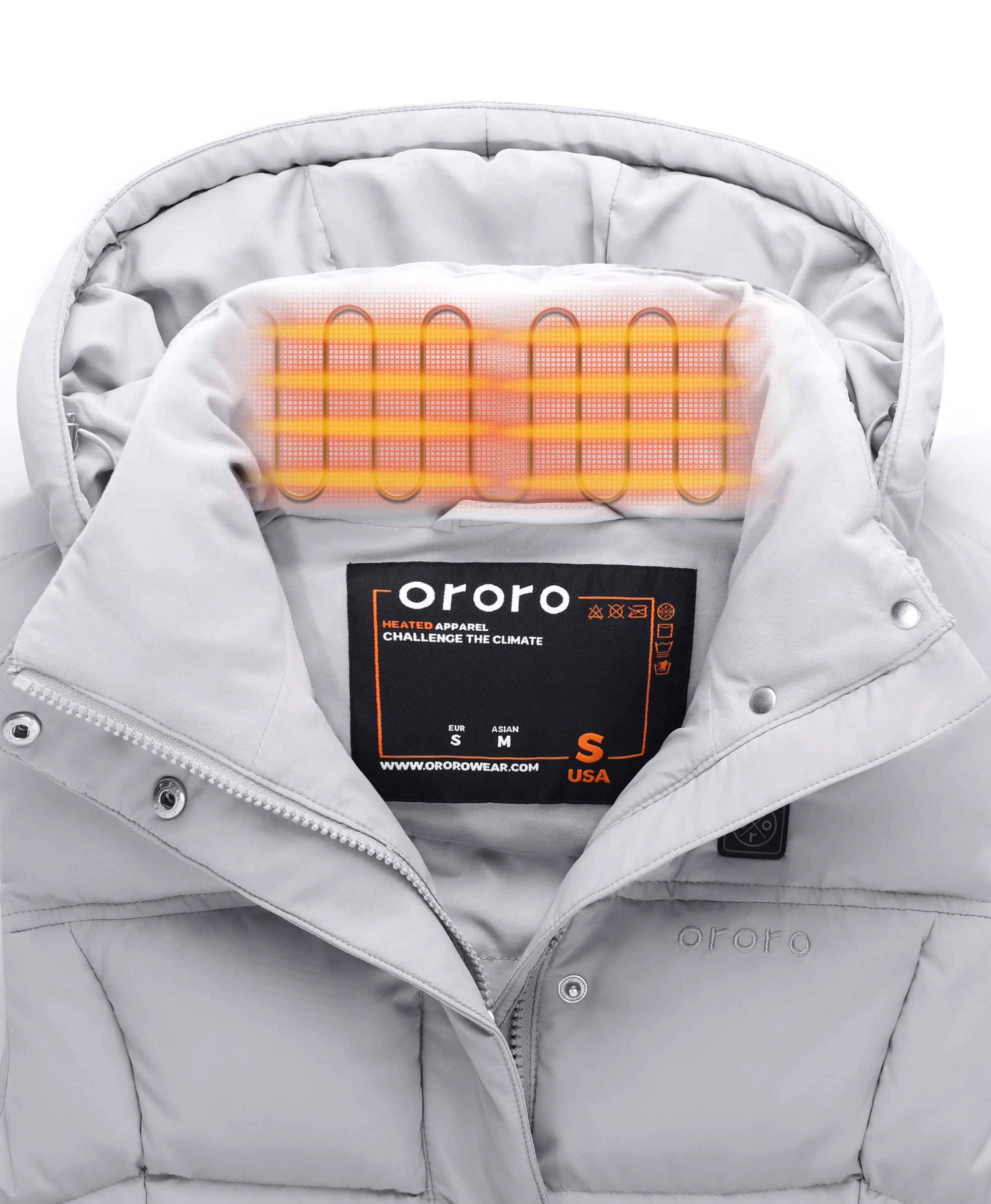 Women's Heated Down Vest - Black/Gray - XNAUWBI