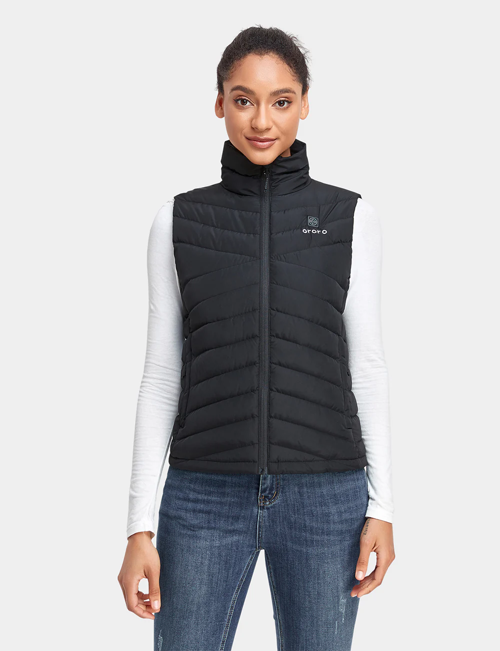 Women's Heated Lightweight Down Vest - XNAUWBI