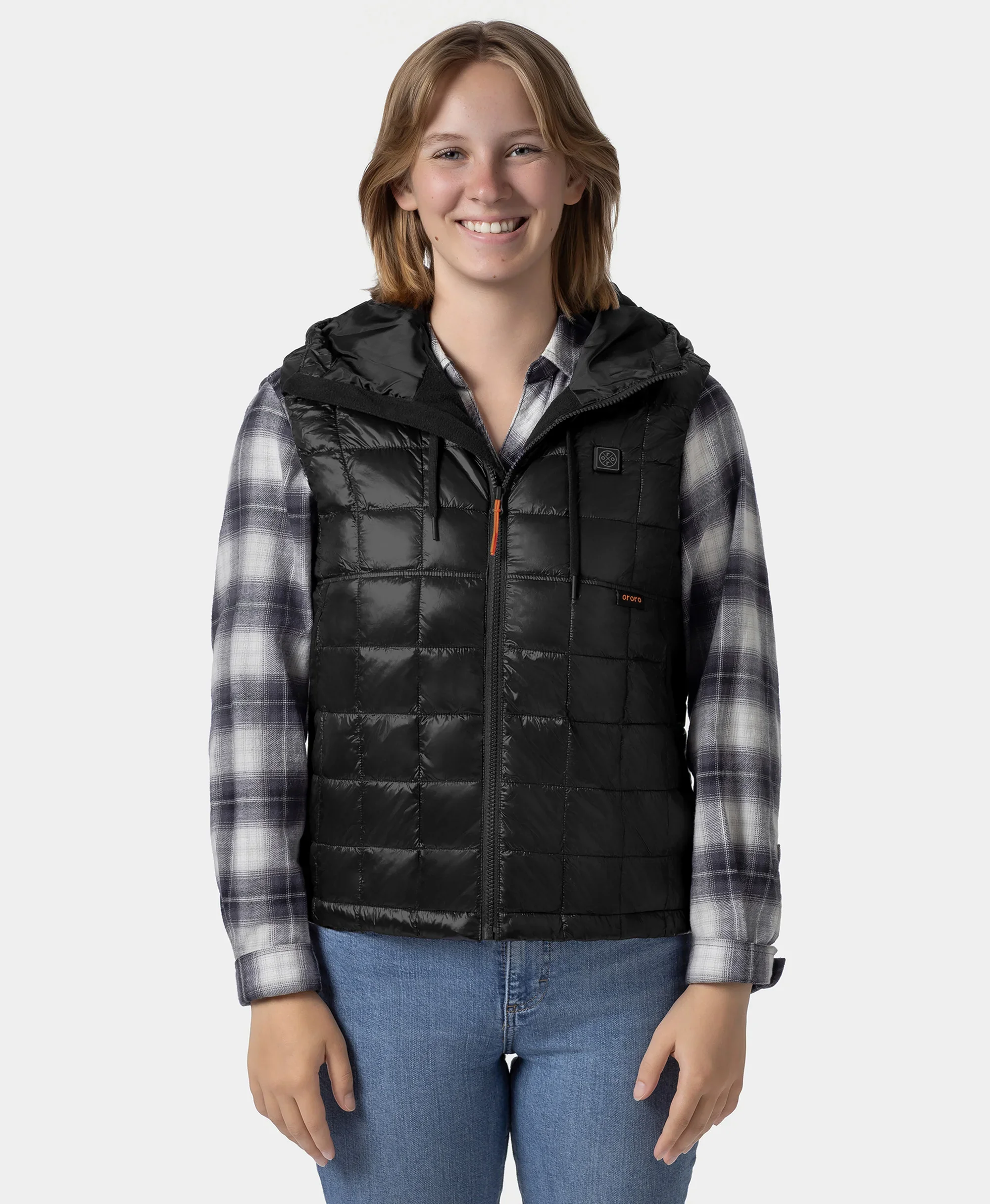PuffLyte™ Women's Junior 4-Zone Hooded Heated Vest - XNAUWBI