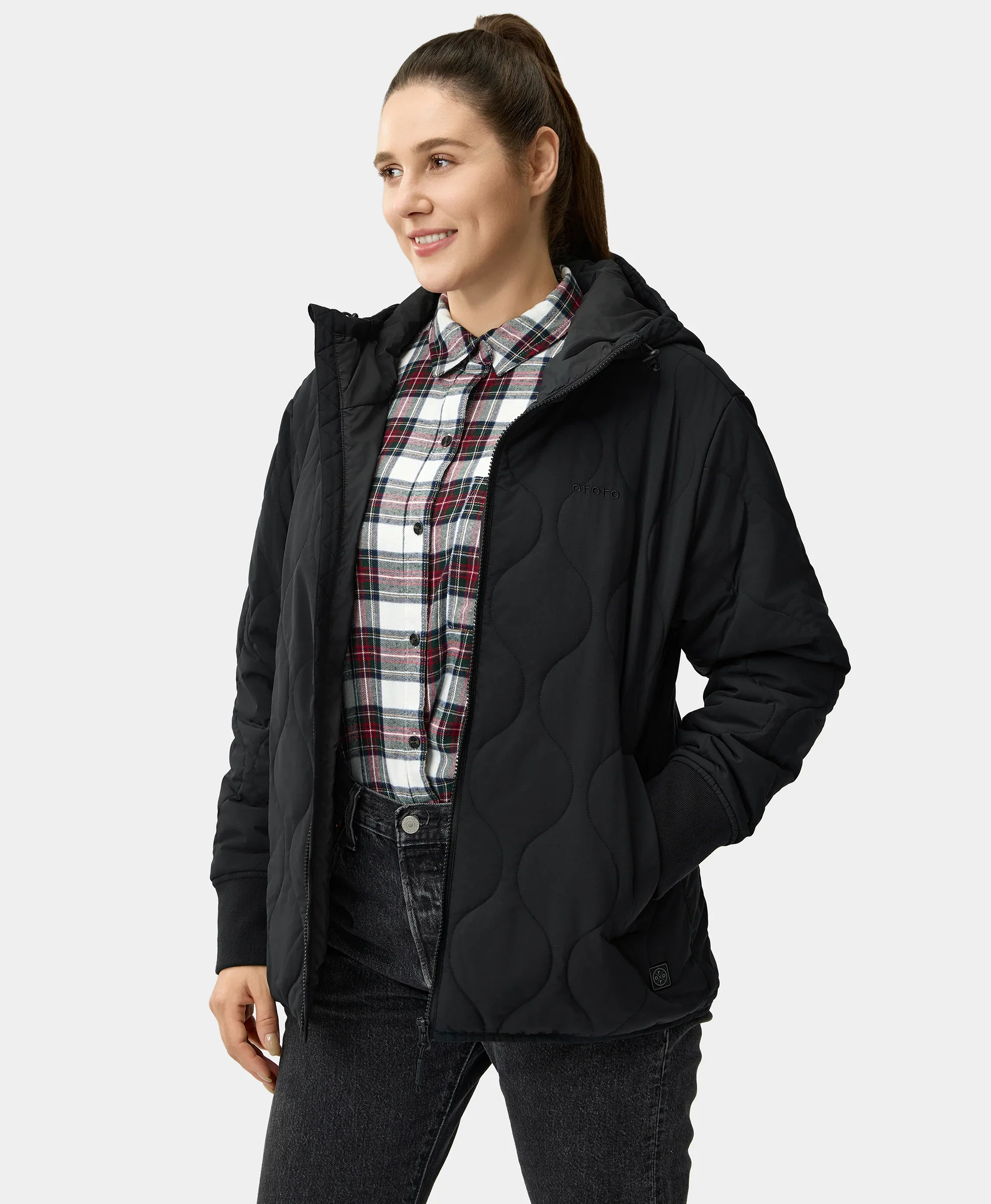 Stargazer Women's Heated Quilted Hoodie Jacket - XNAUWBI