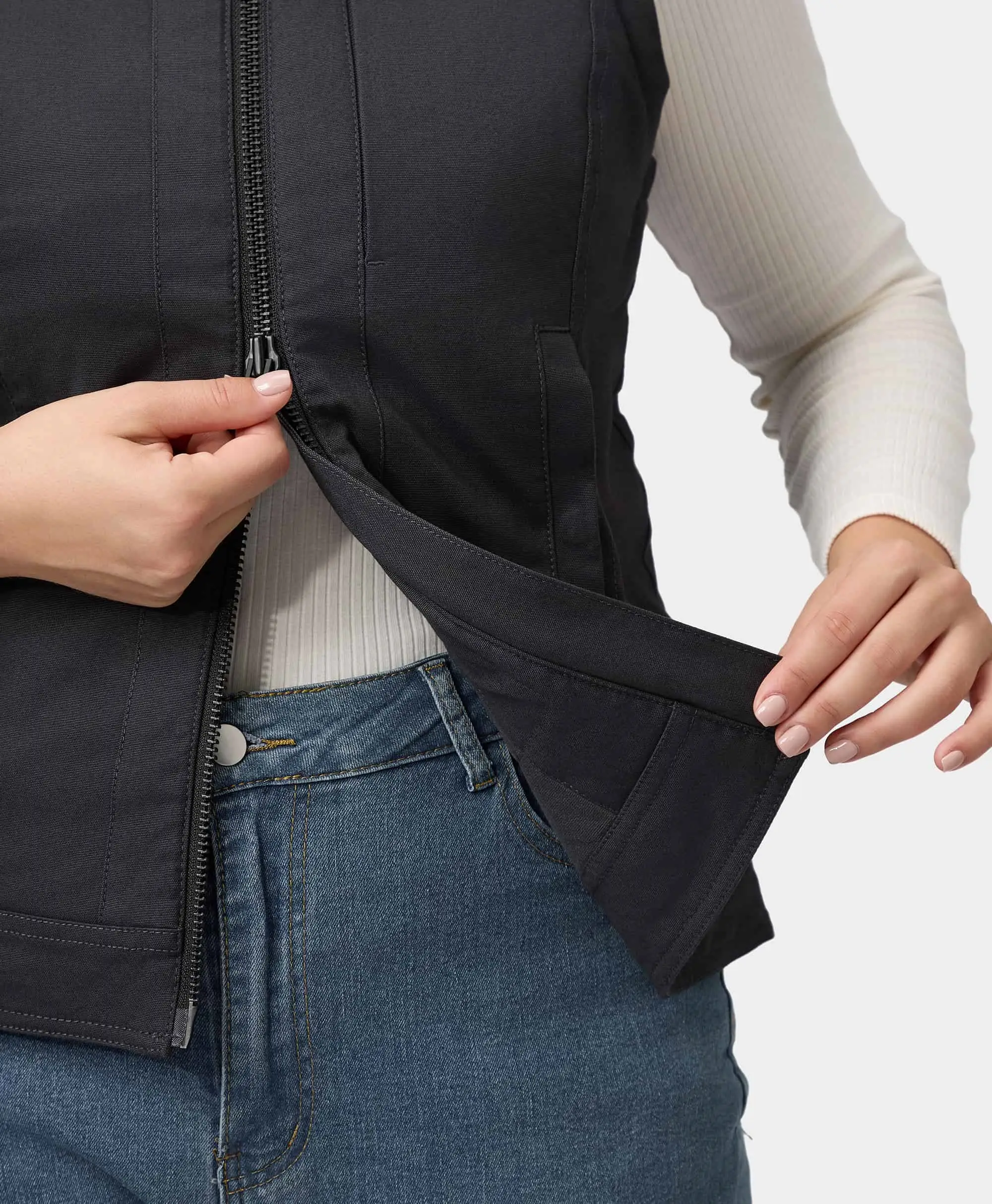 Cheyenne Women's 5-Zone Dual-Control Heated Canvas Vest - XNAUWBI