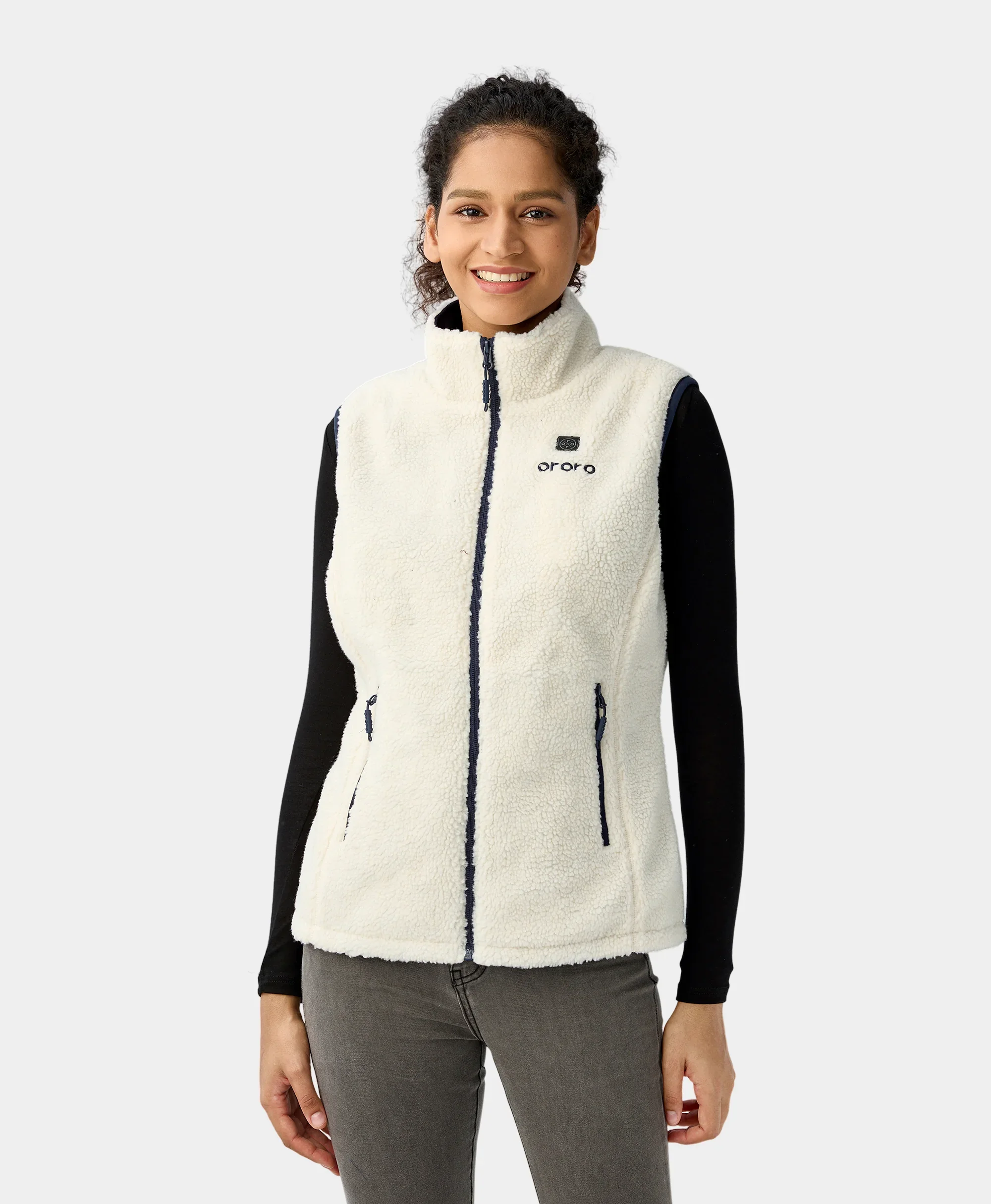 Women's Heated Recycled Fleece Vest - XNAUWBI
